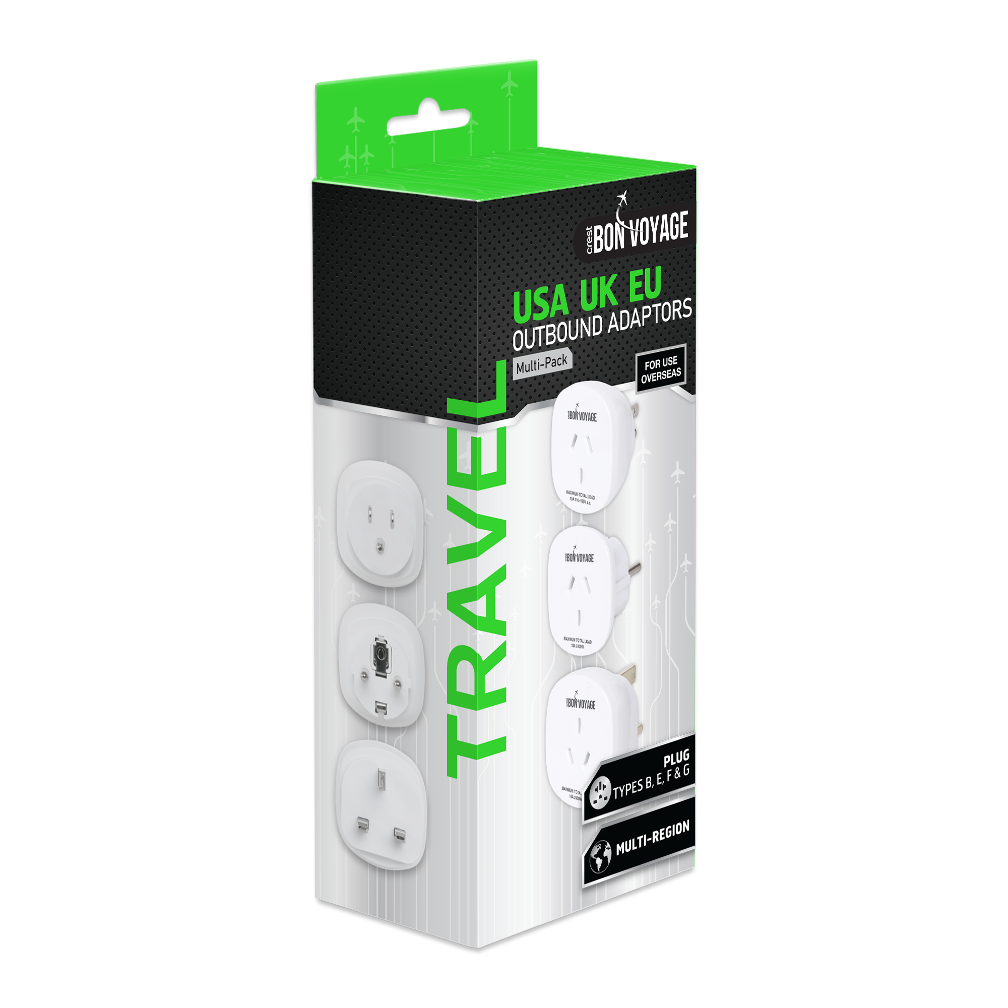 Bon Voyage USA UK EU Outbound Adaptors