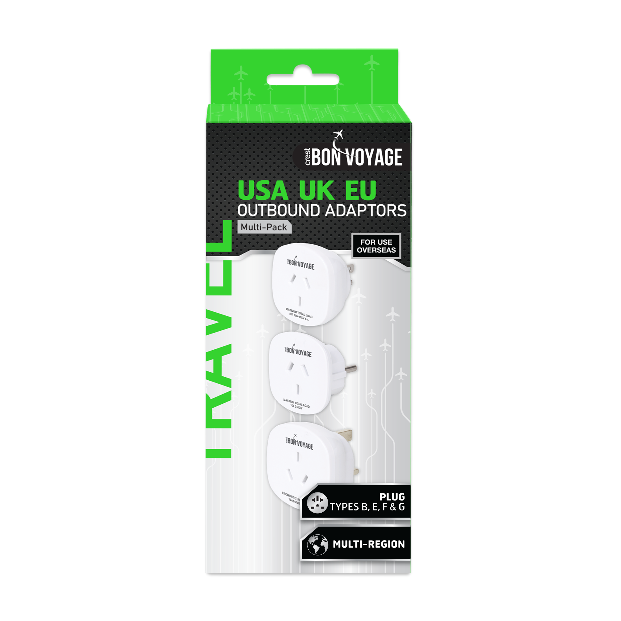 Bon Voyage USA UK EU Outbound Adaptors