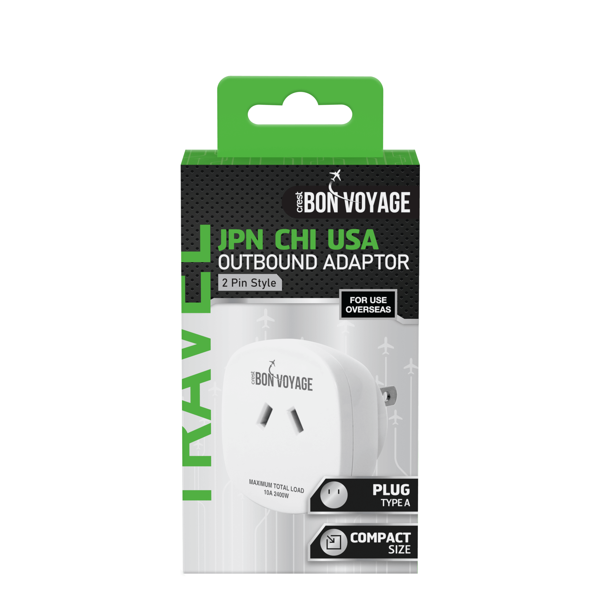 Bon Voyage JAPAN Outbound Adaptor 2-pin