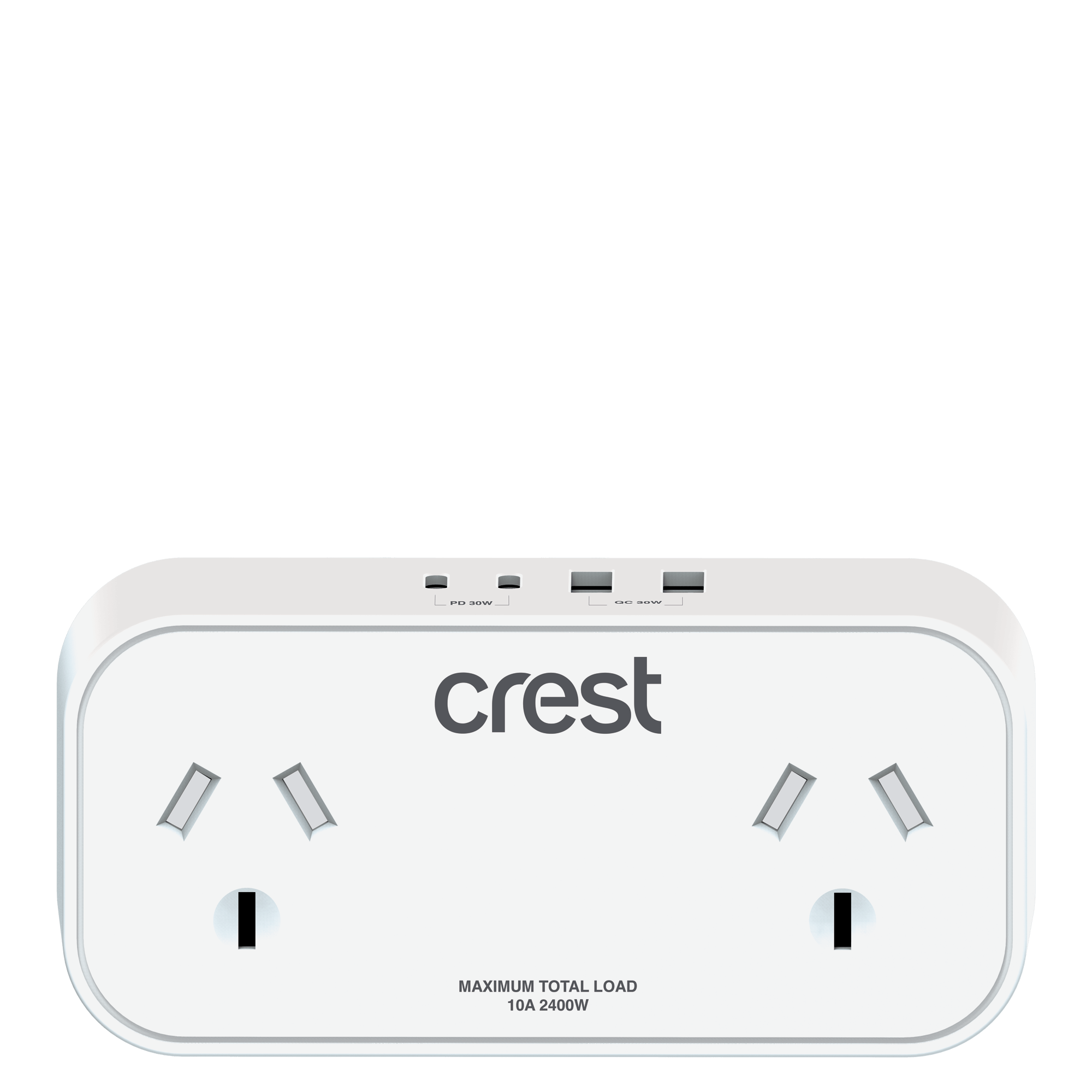 PD 30W Power Adaptor 2 Sockets with 4 USB Ports
