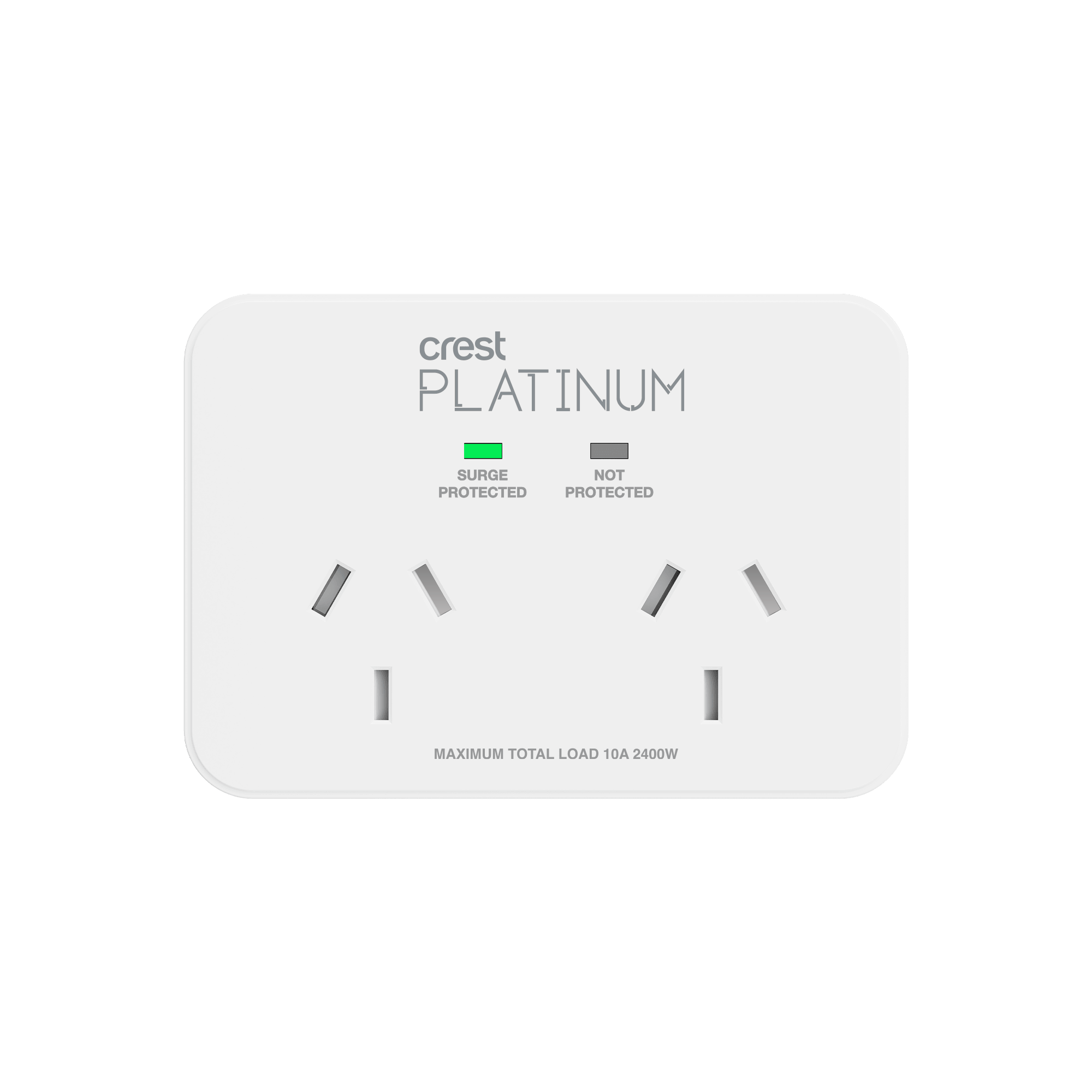 Platinum Surge Protector 2 Socket Power Adaptor