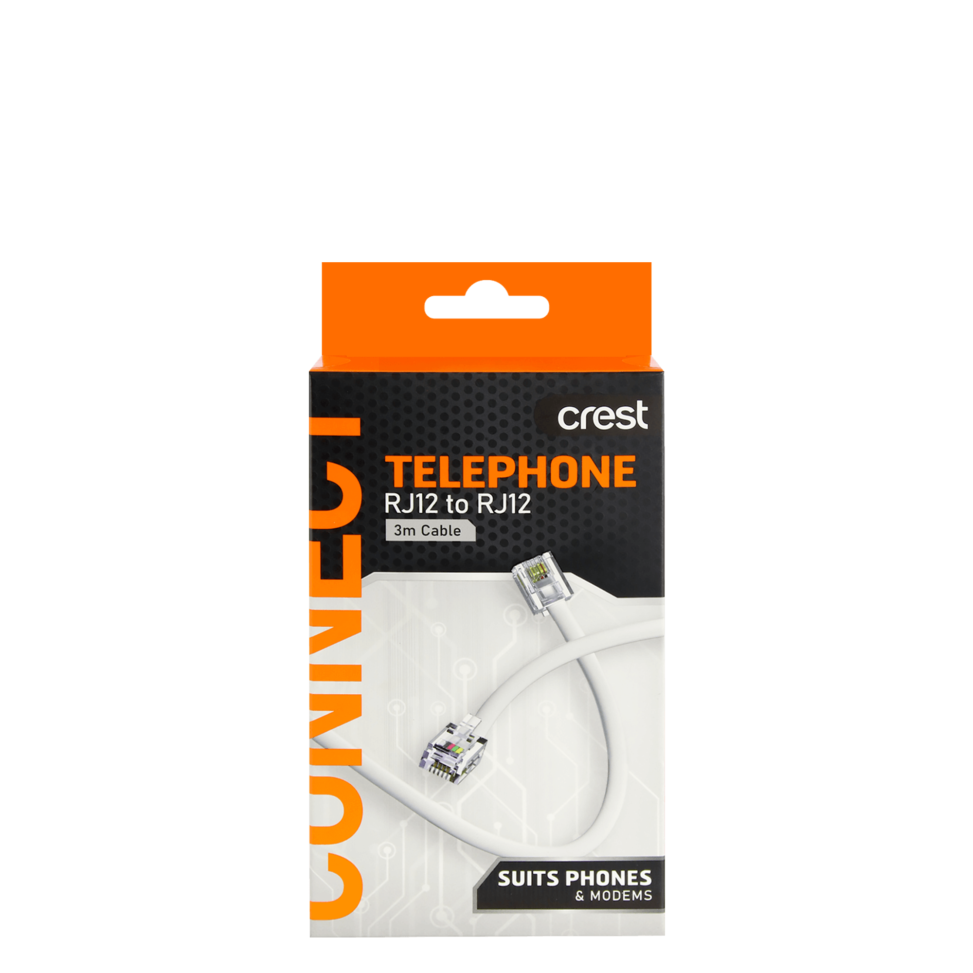 Telephone & Modem Cable RJ12 To RJ12 3M