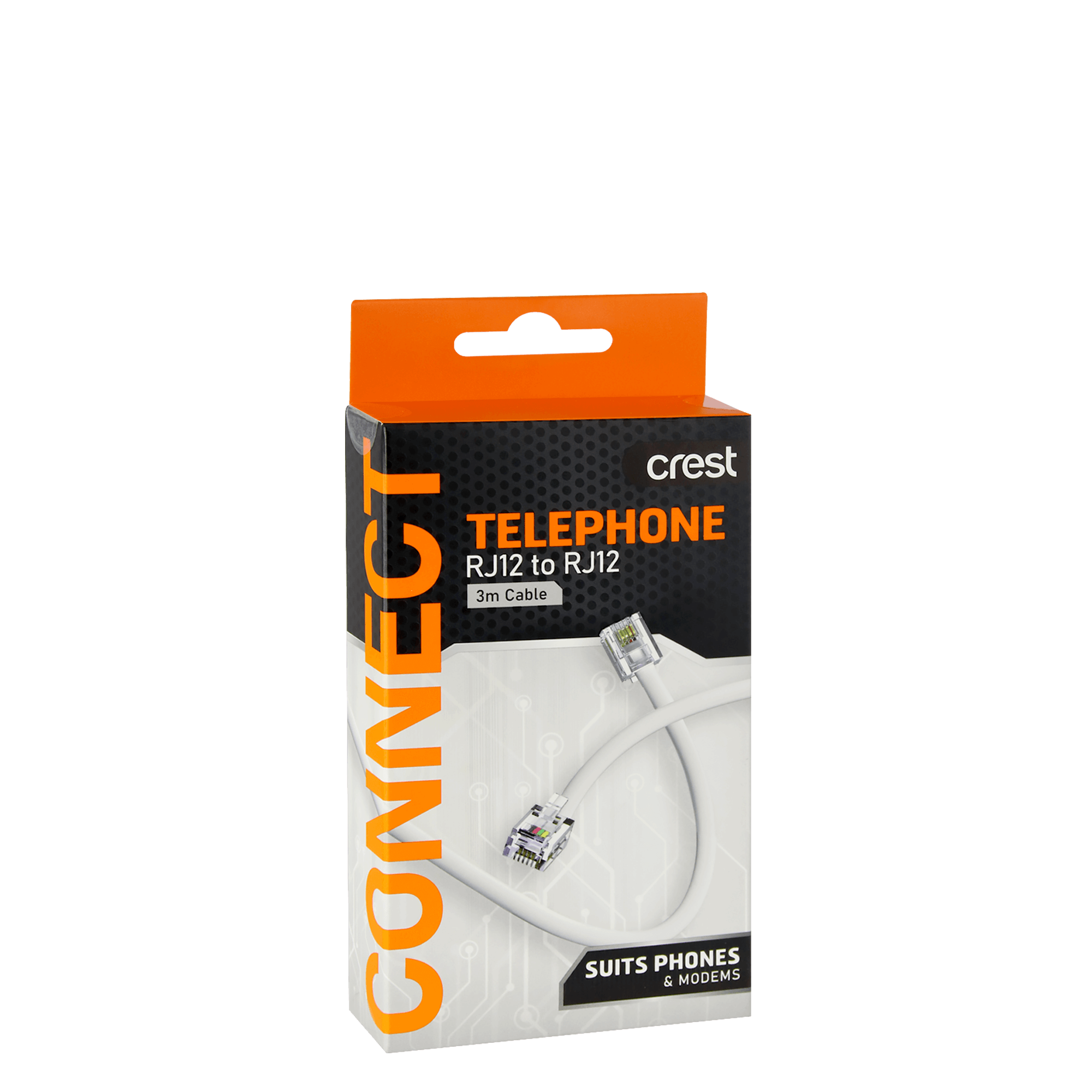 Telephone & Modem Cable RJ12 To RJ12 3M