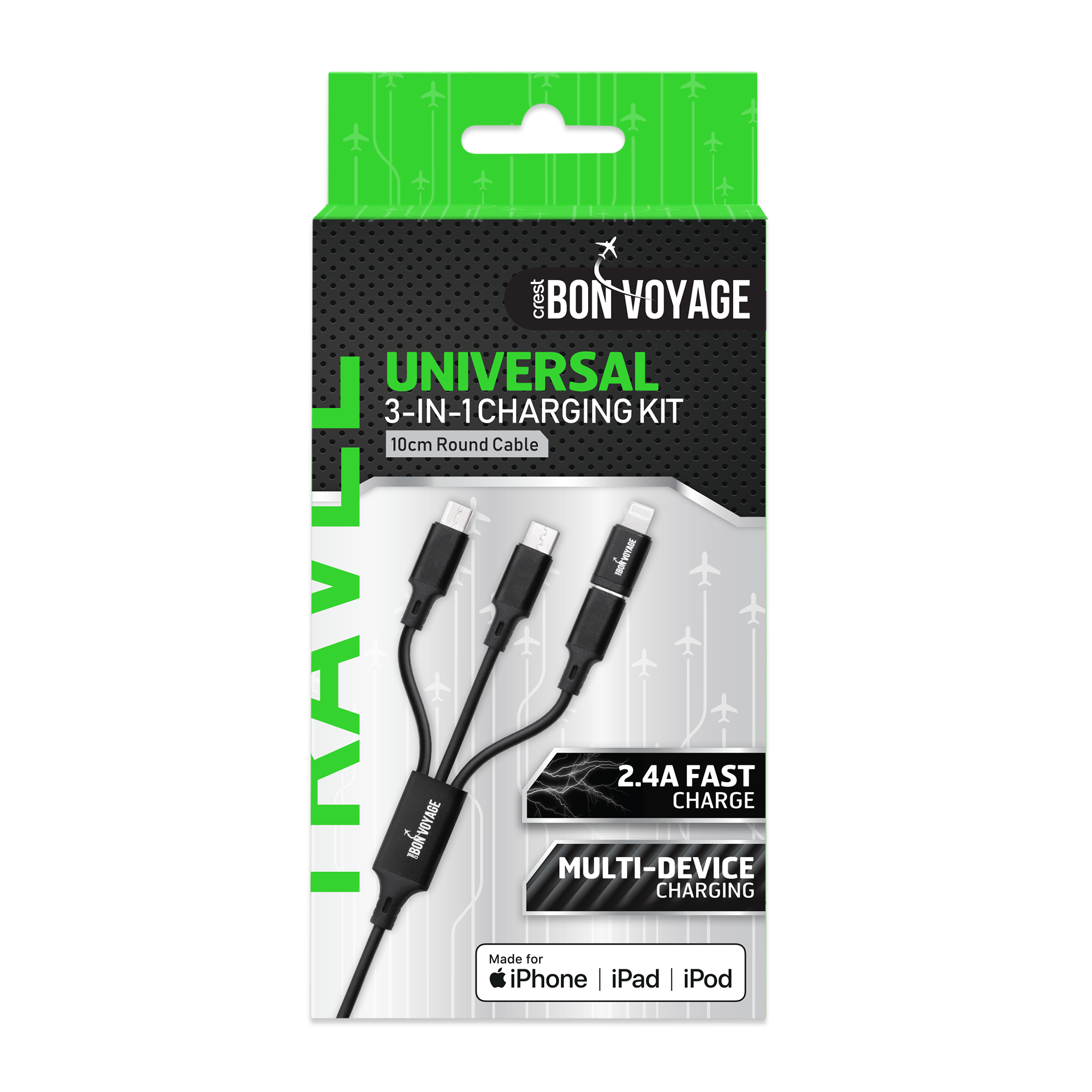 Bon Voyage UNIVERSAL 3-in-1 Charging Kit