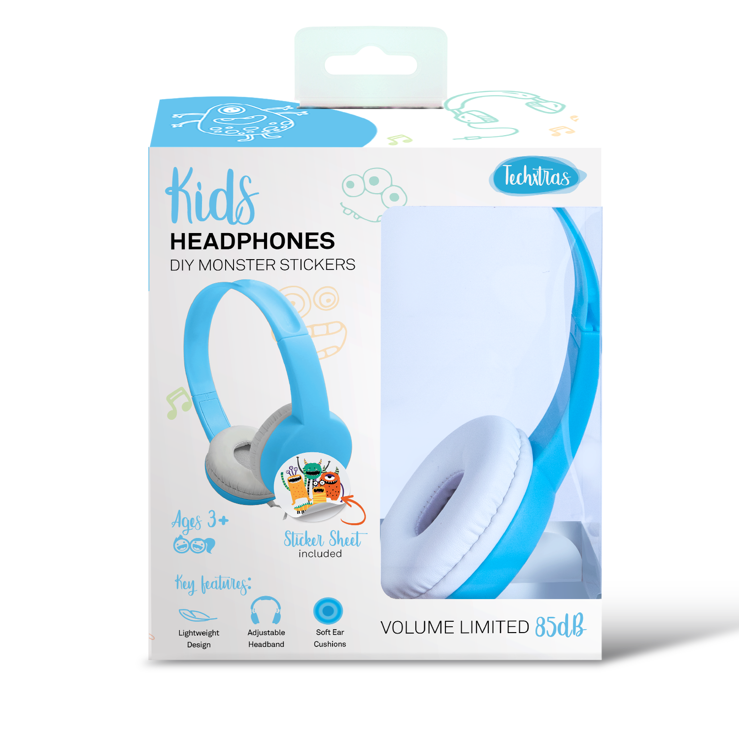 TechXtras Kids Headphones DIY Sticker - Blue