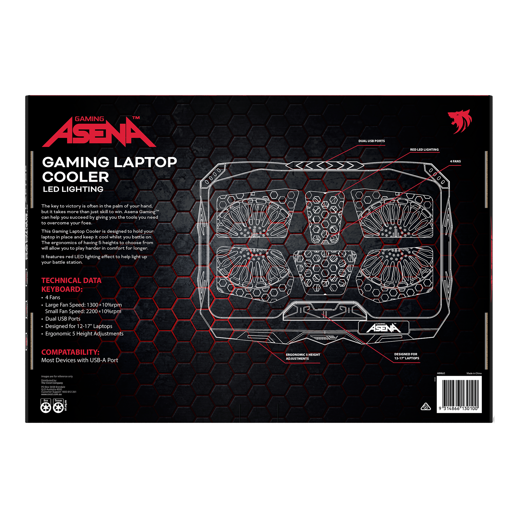 Asena Gaming Laptop Cooler