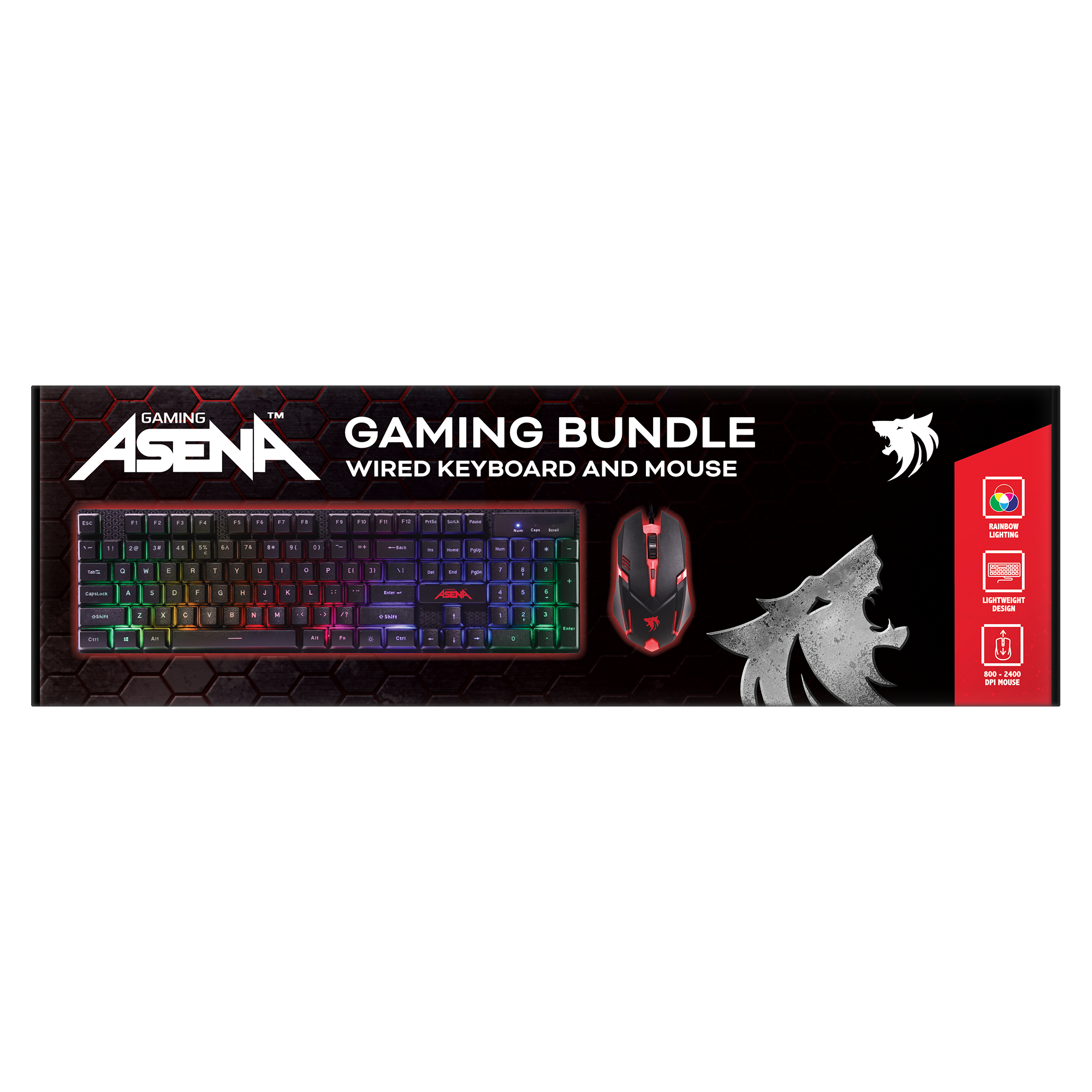 Asena Gaming Wired Keyboard & Mouse Combo