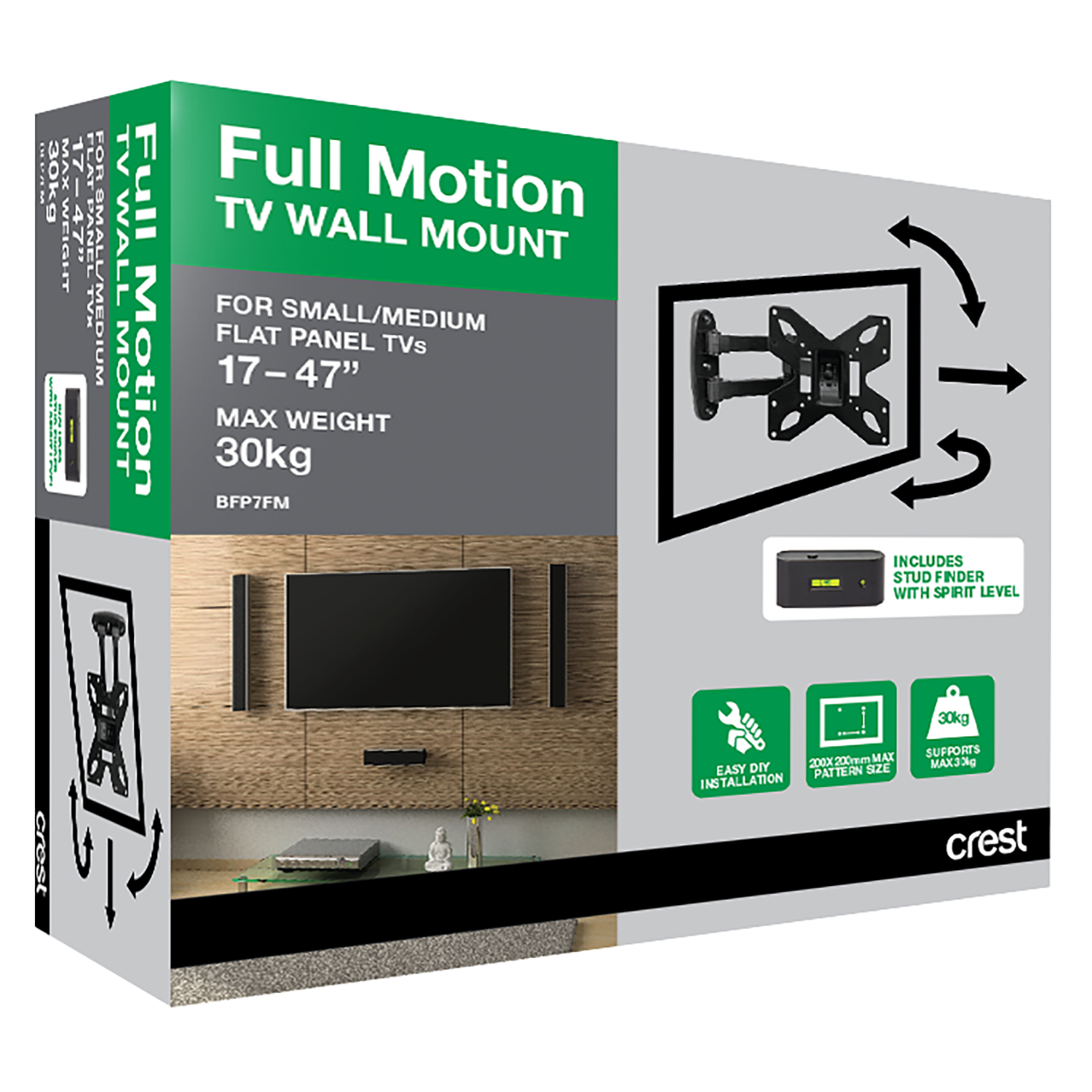 Full Motion TV Wall Mount - 17" to 47"