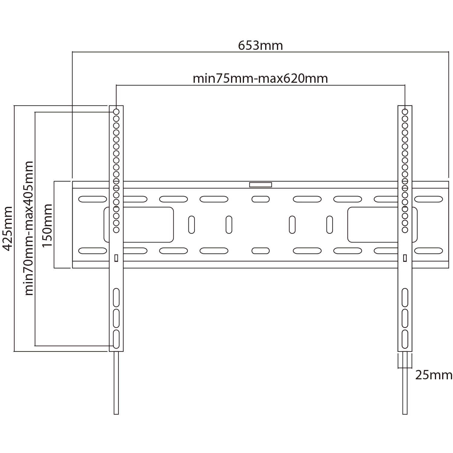 Fixed TV Wall Mount Extra Strong - 37" - 98"