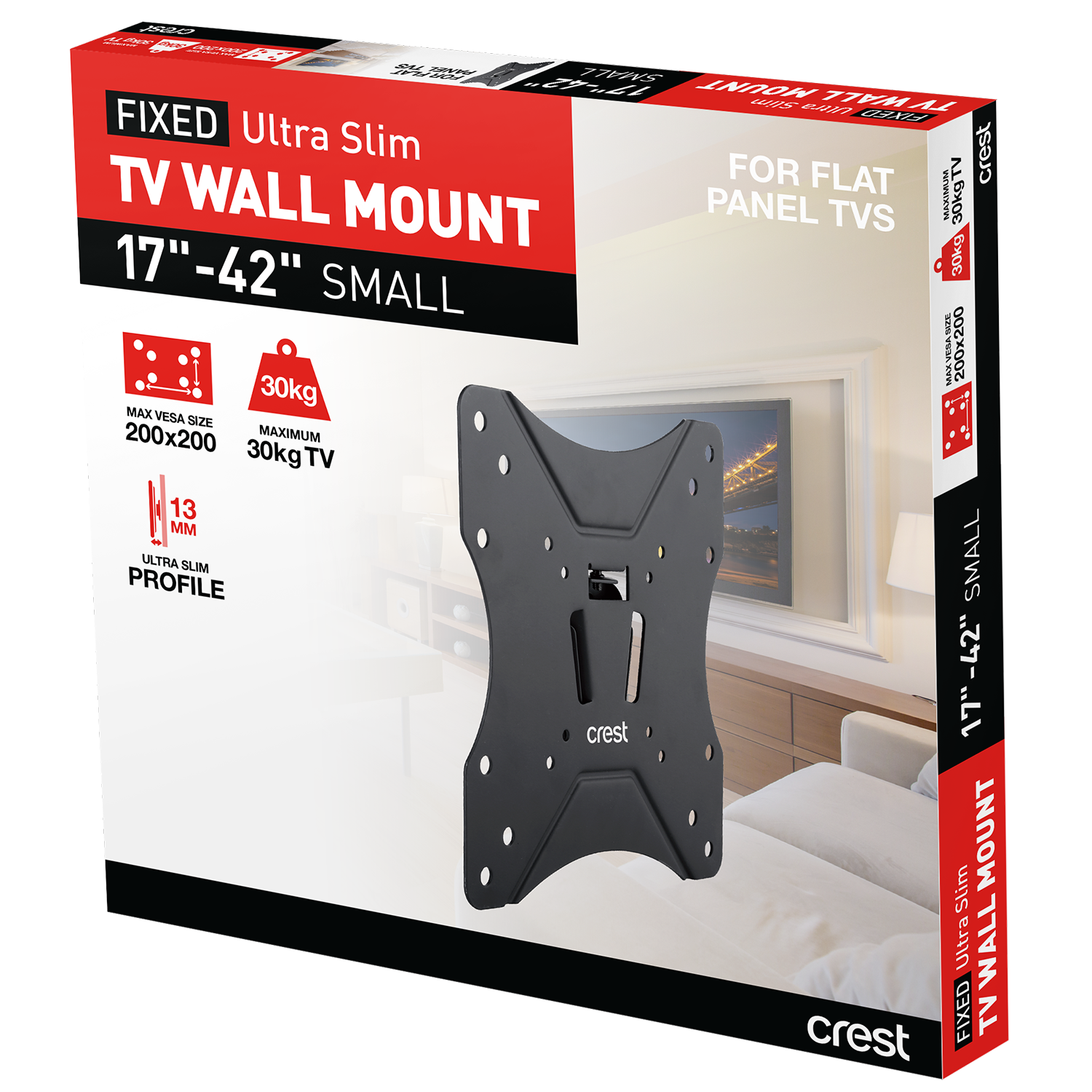 Fixed TV Wall Mount Ultra Slim - 17" -  42"