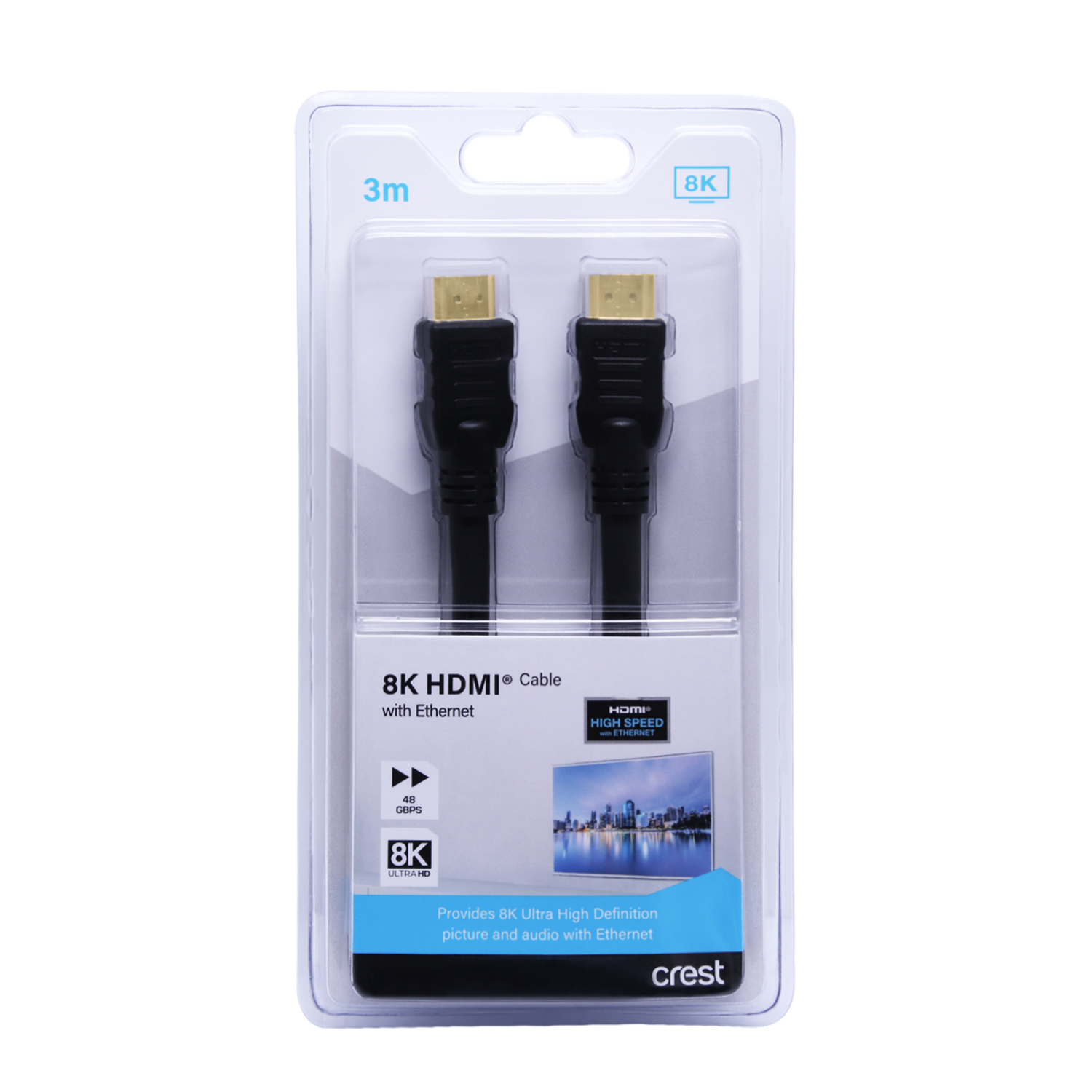 8K HDMI Cable With Ethernet 48Gbps 3M