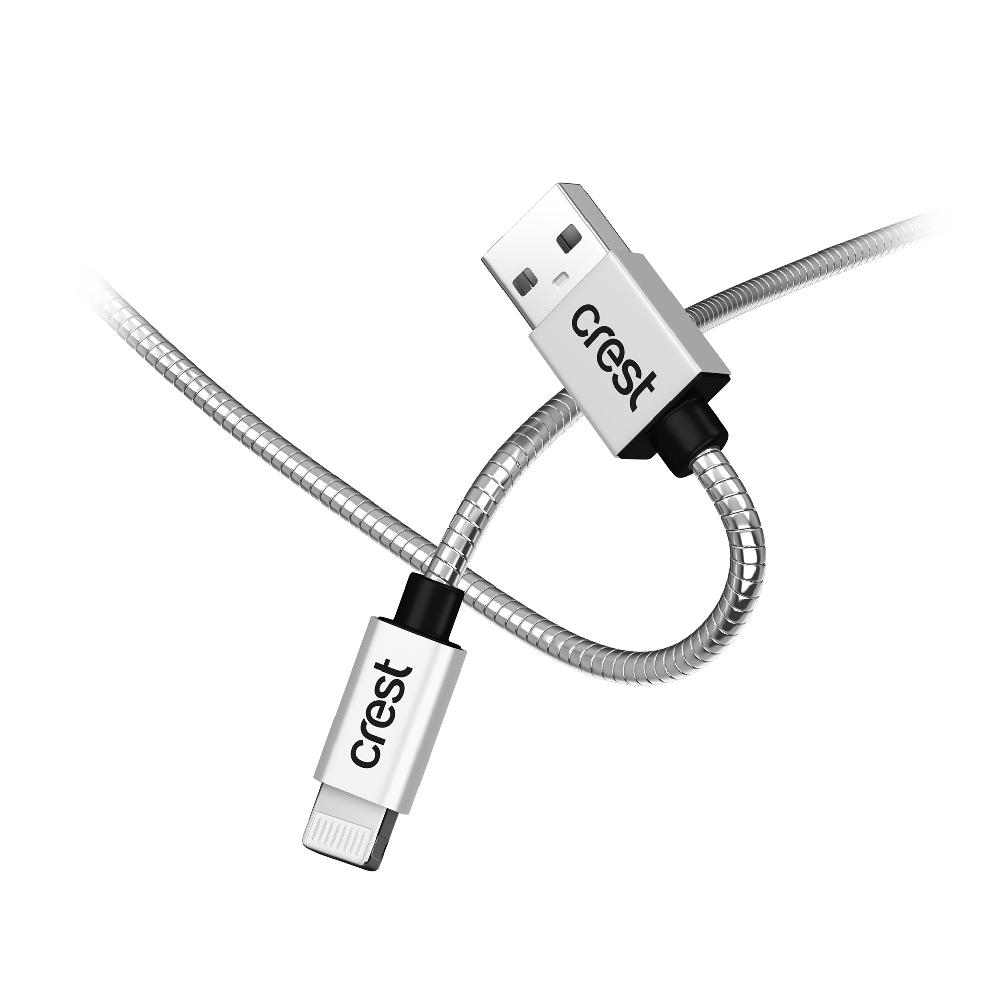 Lightning to USB-A Steel Cable 1.5M - Metallic