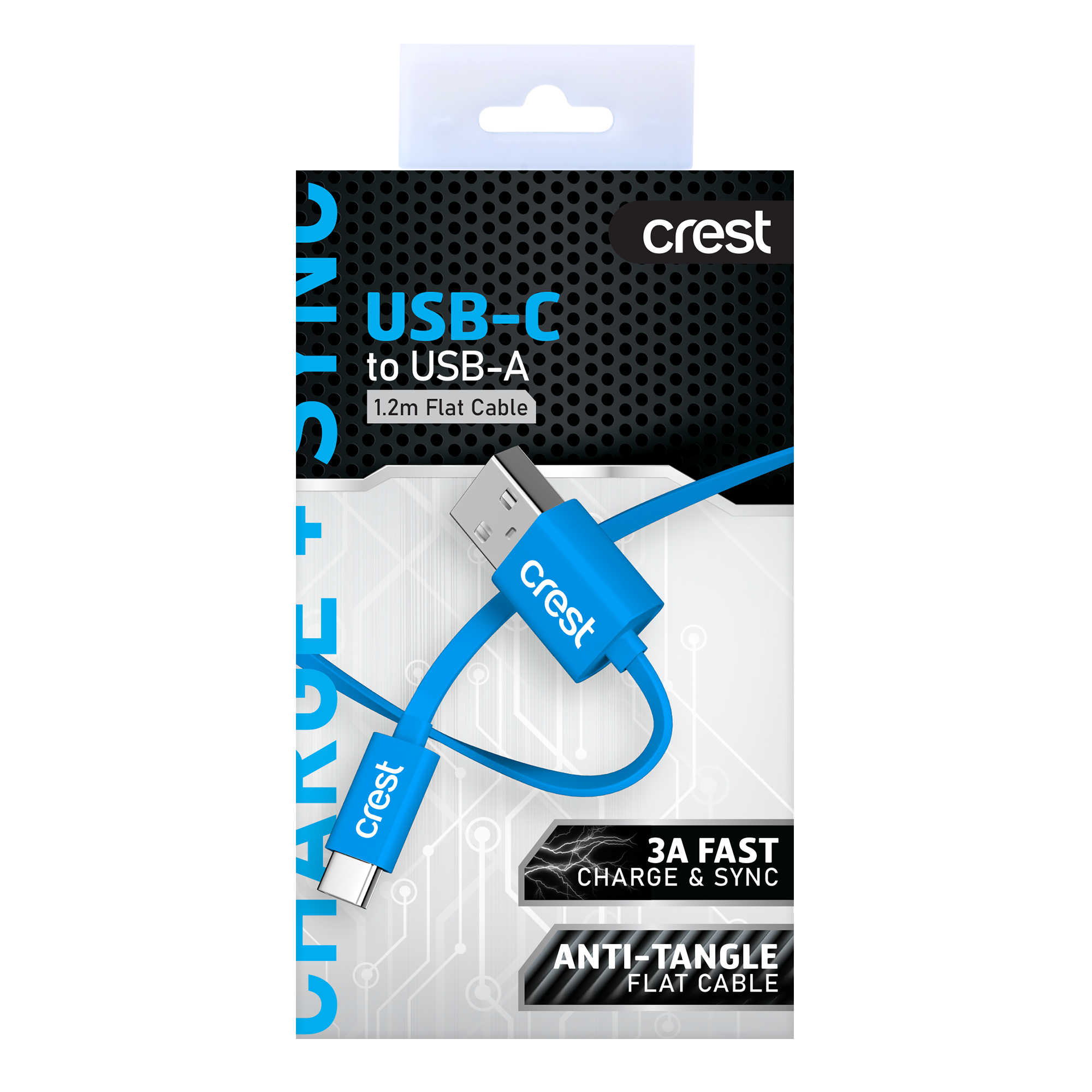 USB-C to USB-A Cable 1.2M - Blue