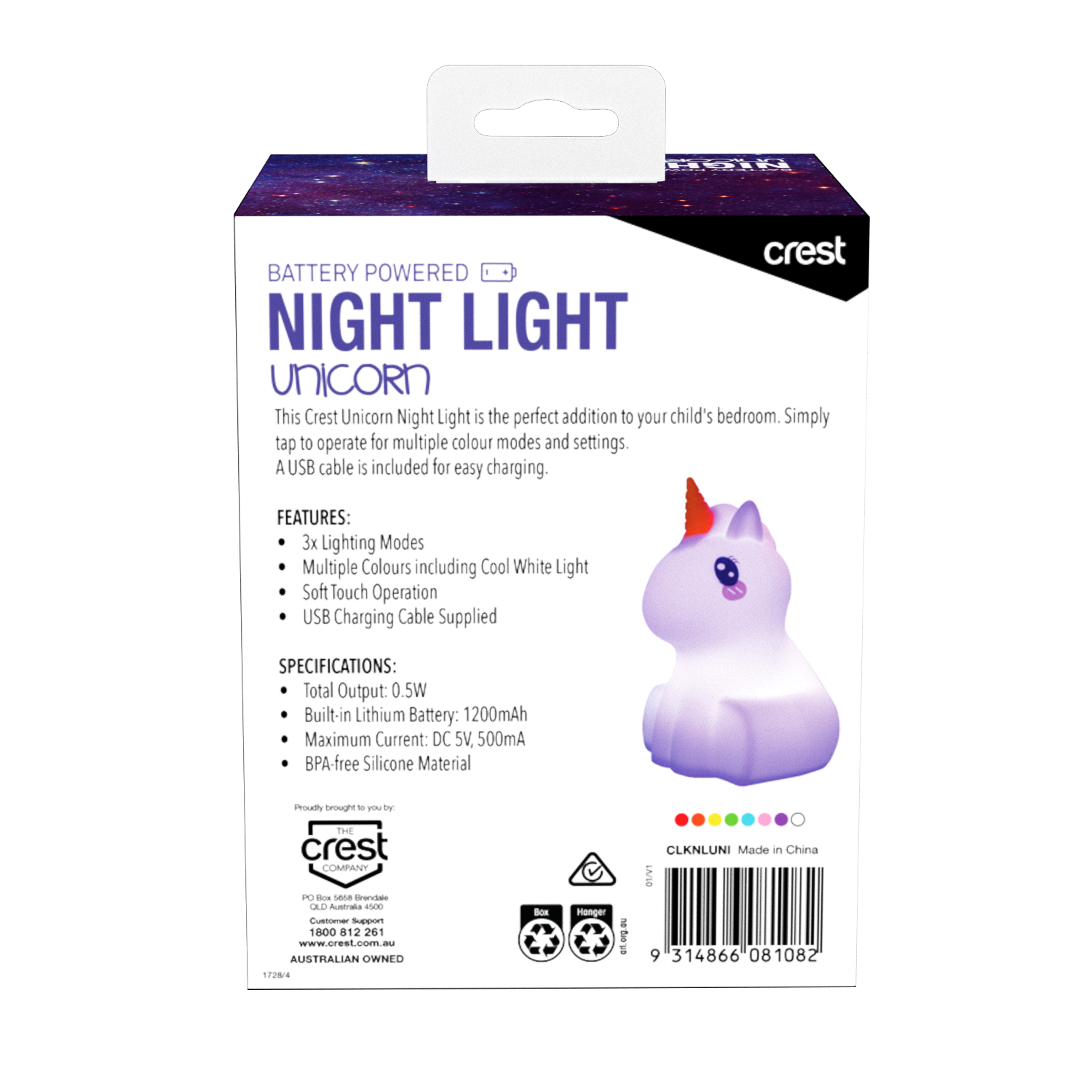 Unicorn Night Light Lamp