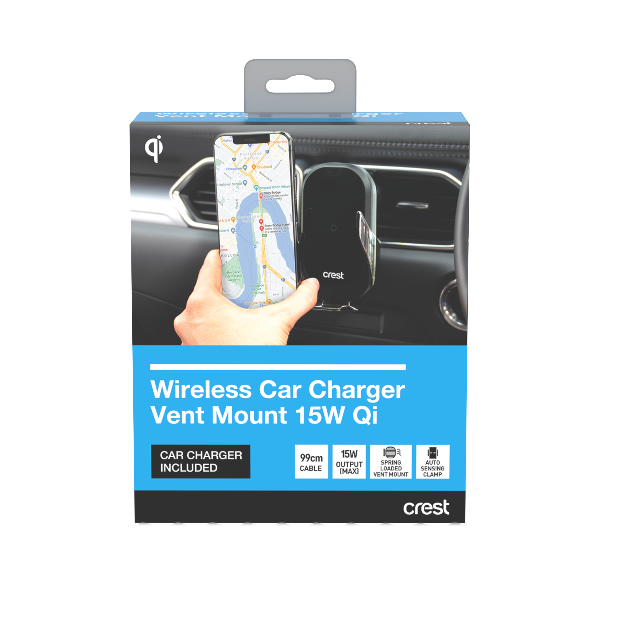 Wireless 15W Phone Charger - Vent Mount