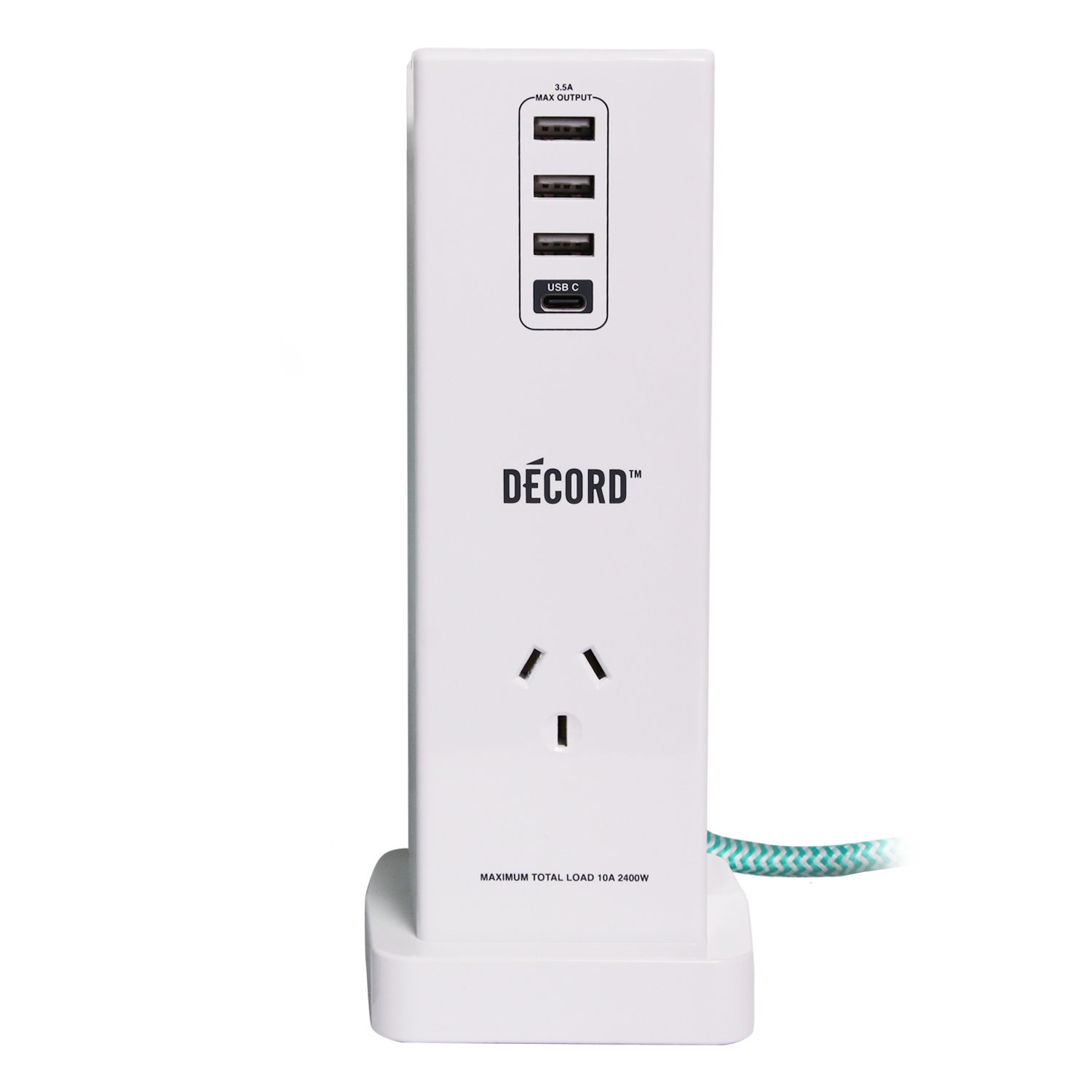 Décord USB Charging Tower Headphone Stand