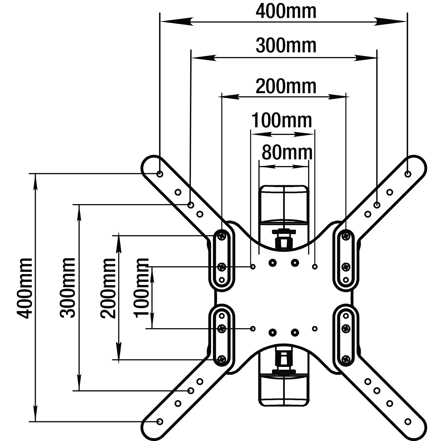 Full Motion TV Wall Mount - 25" - 65"