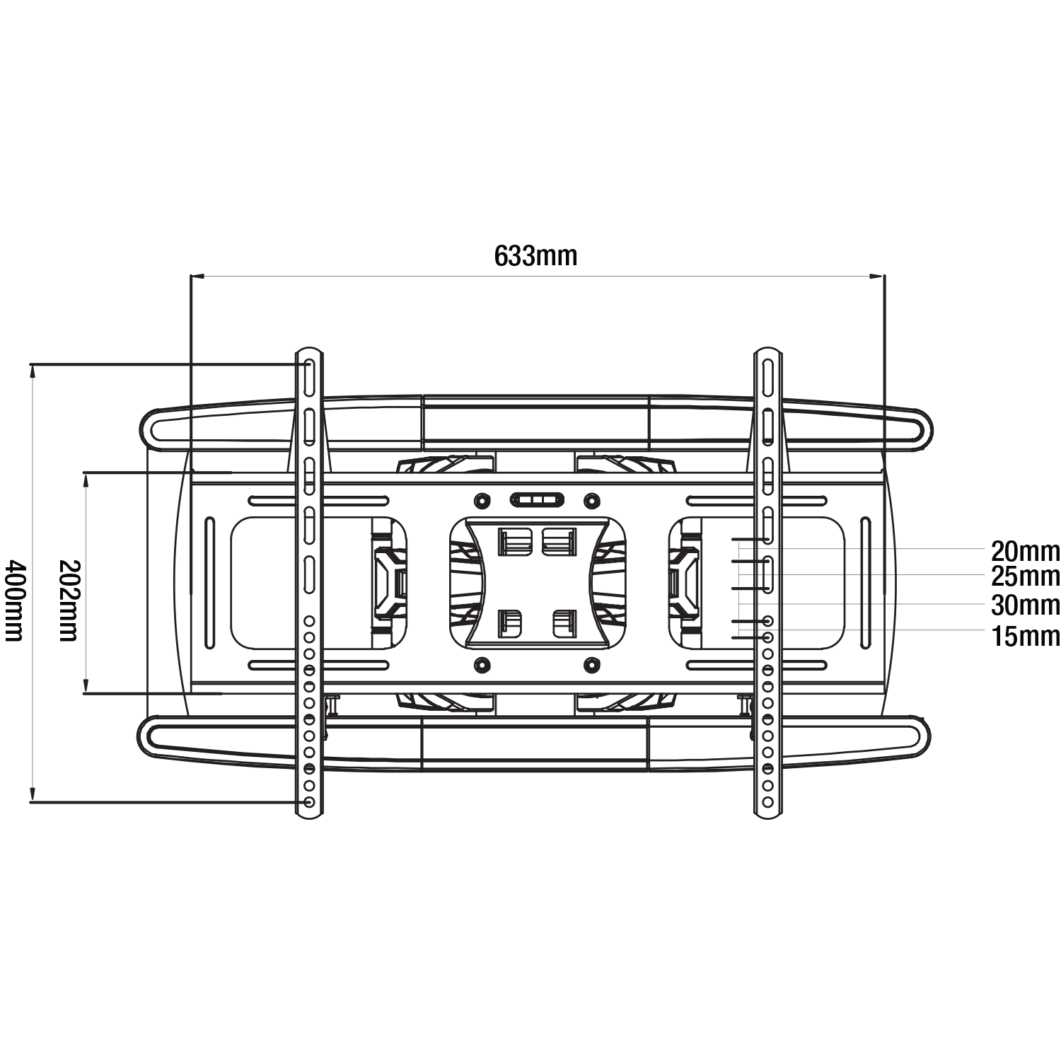 Full Motion TV Wall Mount - 37" - 80"