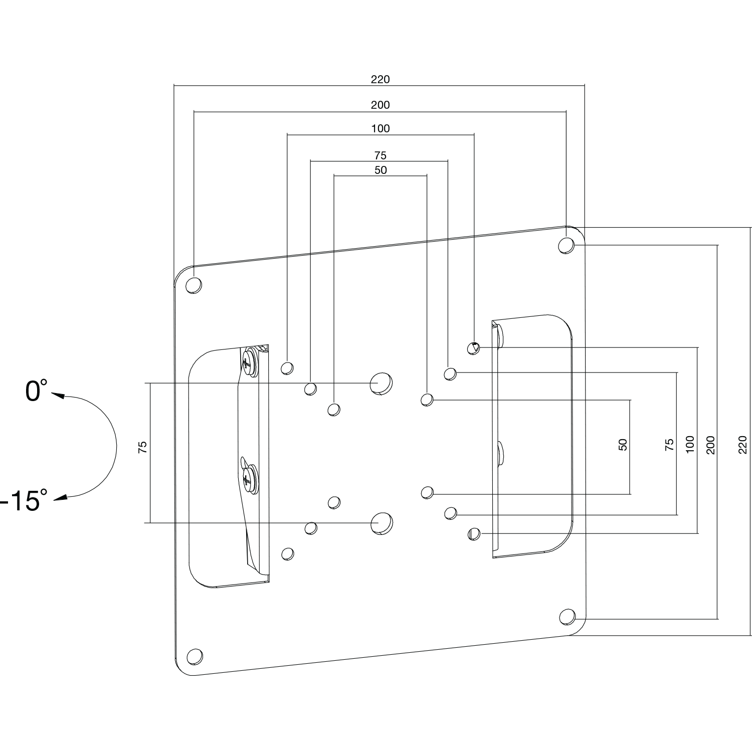 Tilt Motion TV Wall Mount - 17" - 42"