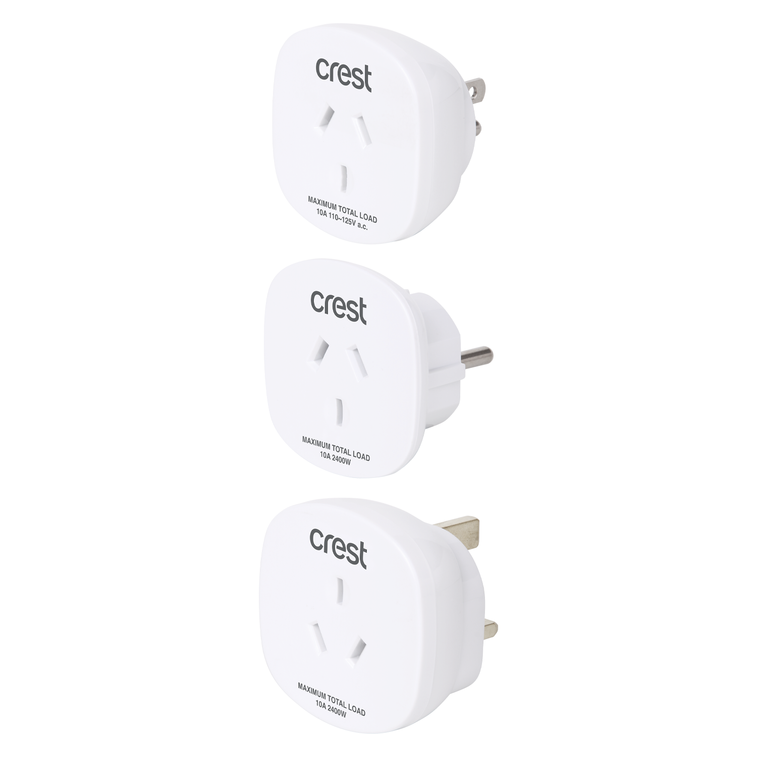 Travel Adaptor 3 Pack USA Europe UK
