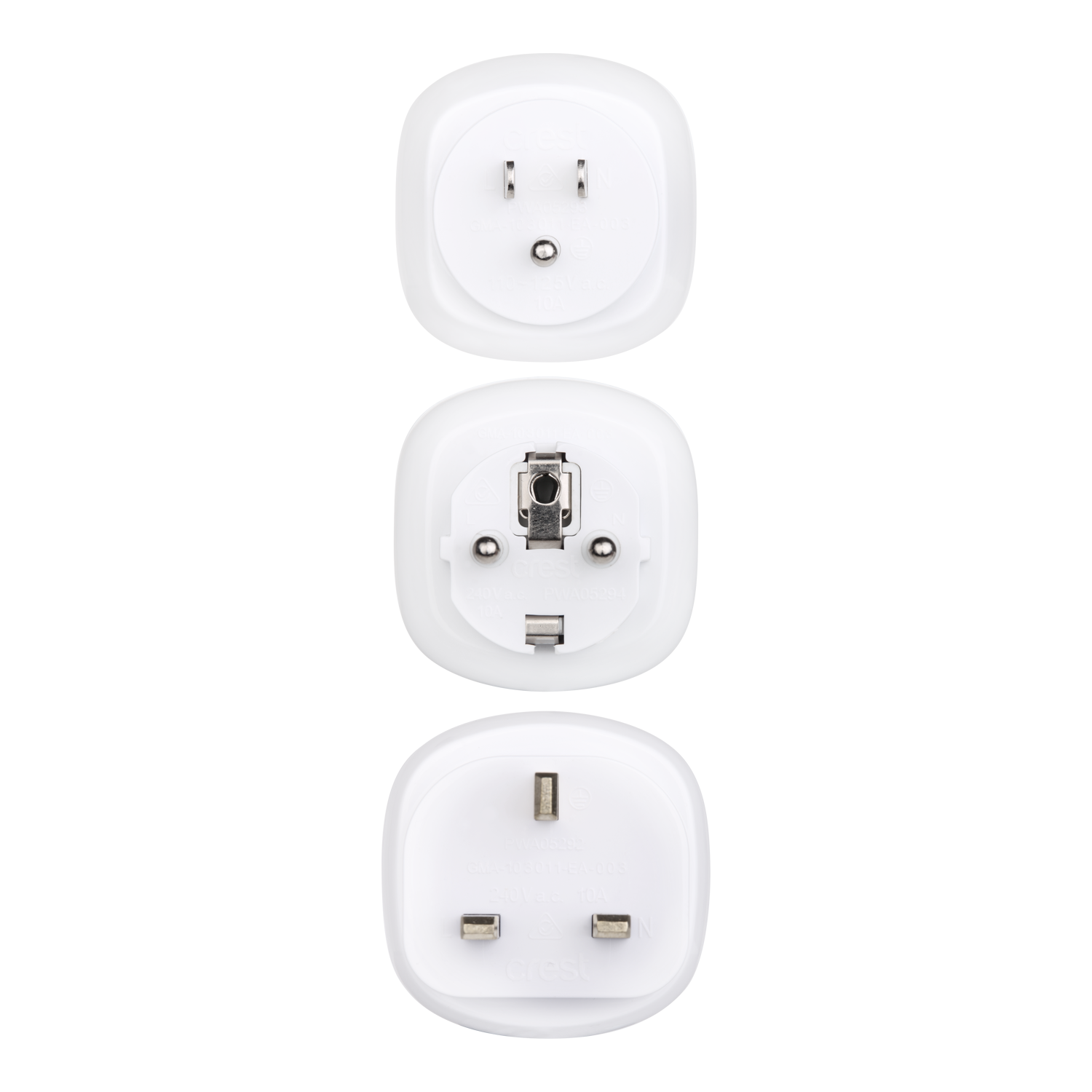 Travel Adaptor 3 Pack - USA, Europe & UK