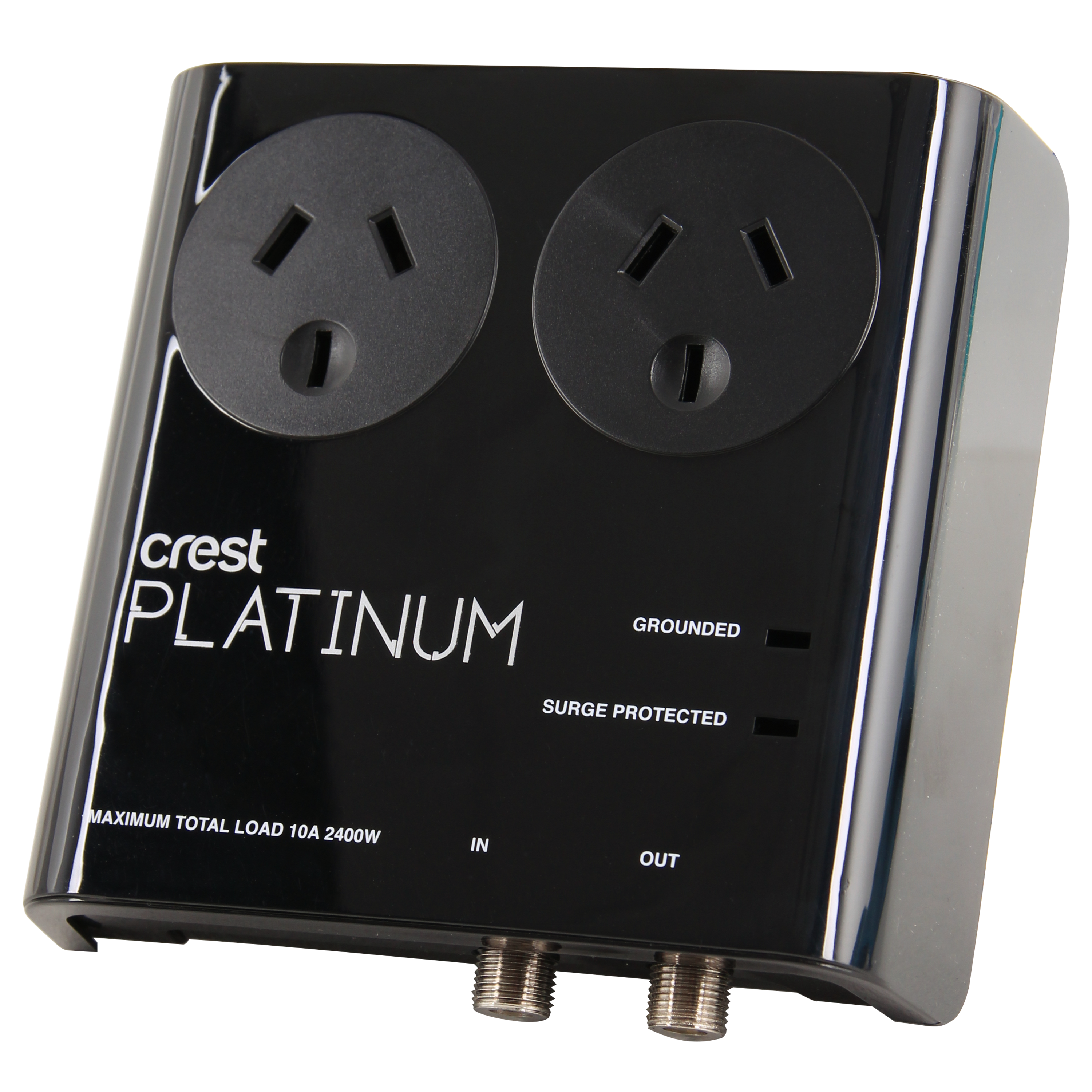 Platinum Surge Protector 2 Socket Plus Coax