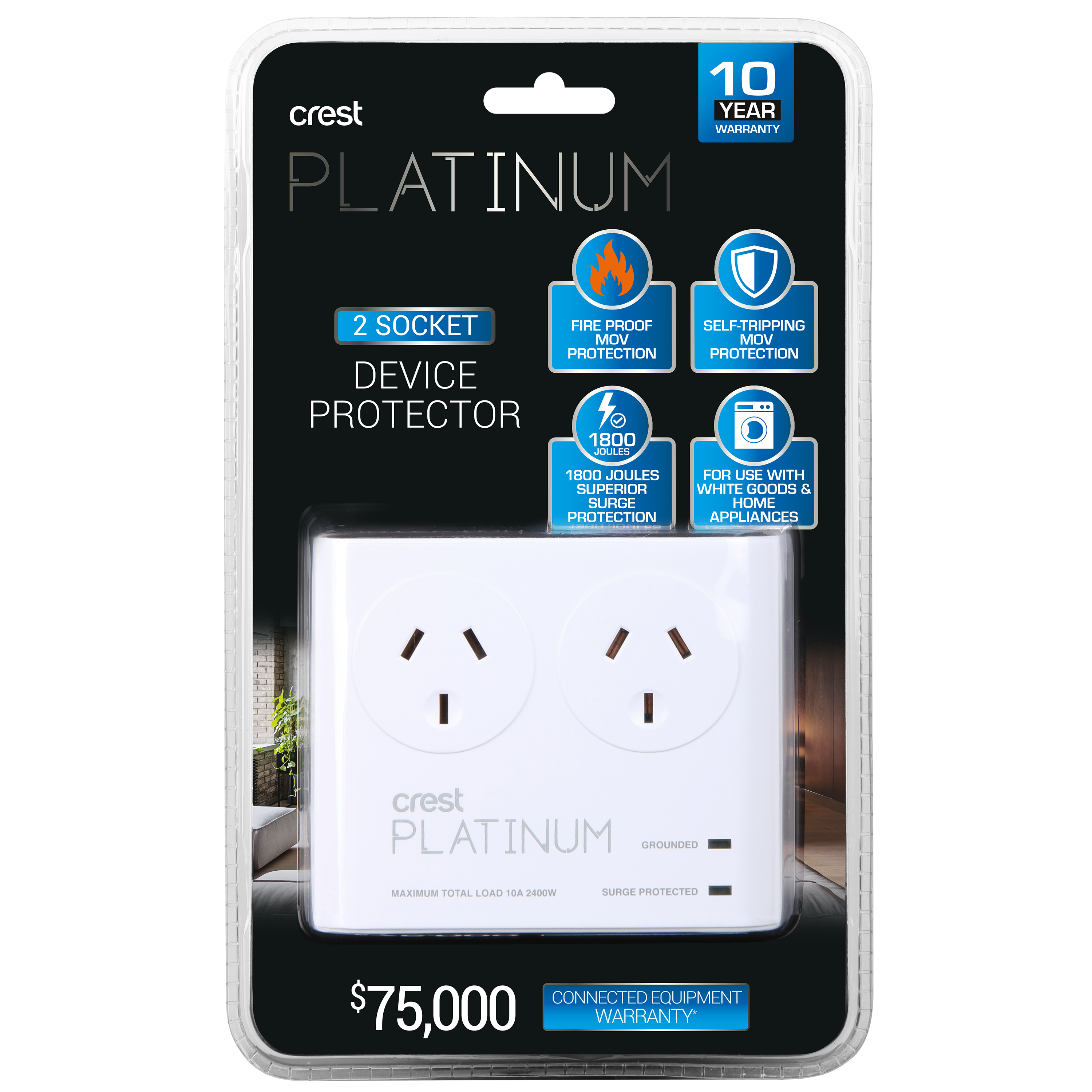 Platinum Surge Protector 2 Socket