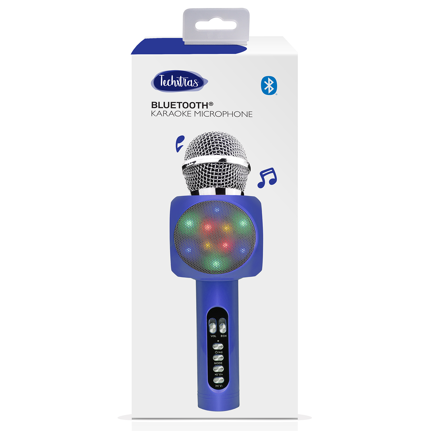TechXtras Bluetooth Karaoke Microphone Blue