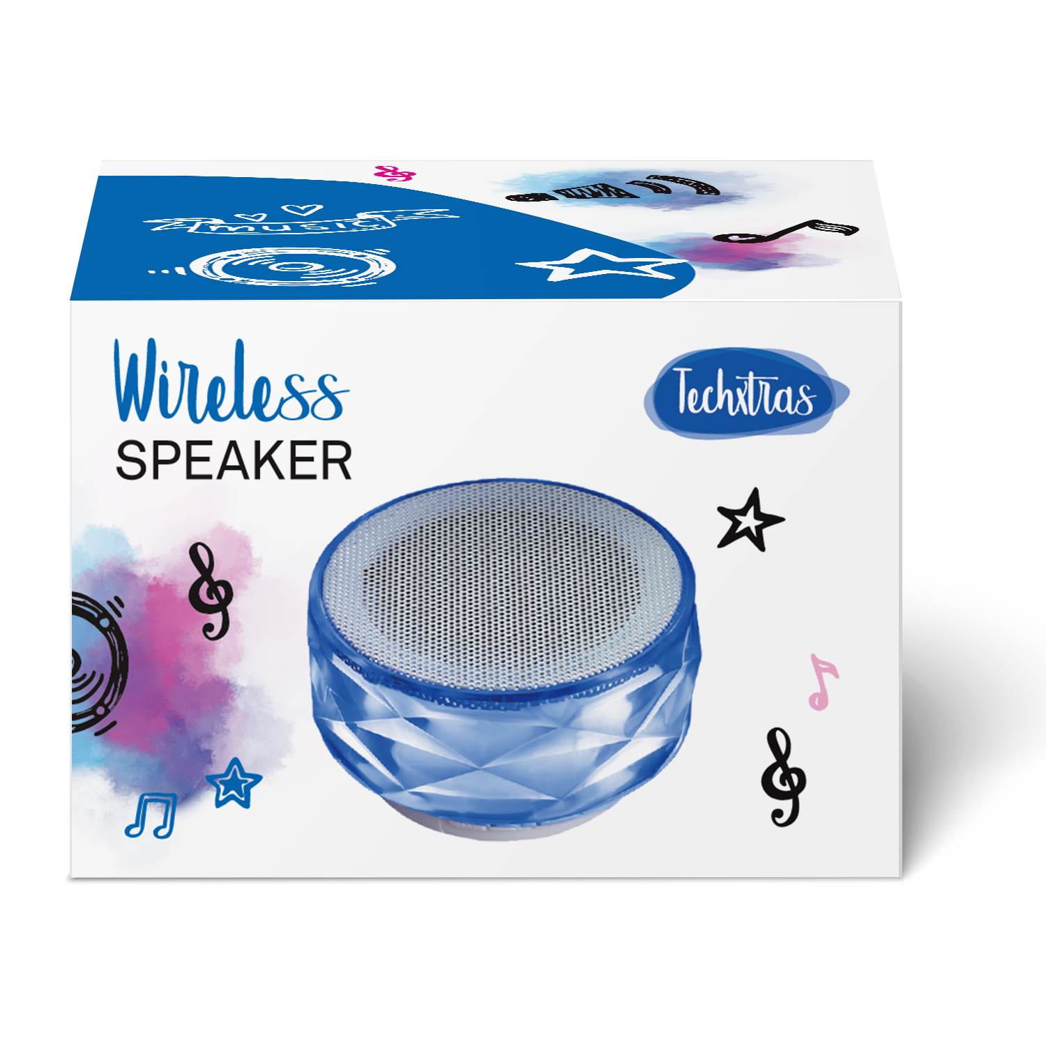 TechXtras Crystal Wireless Speaker - Blue