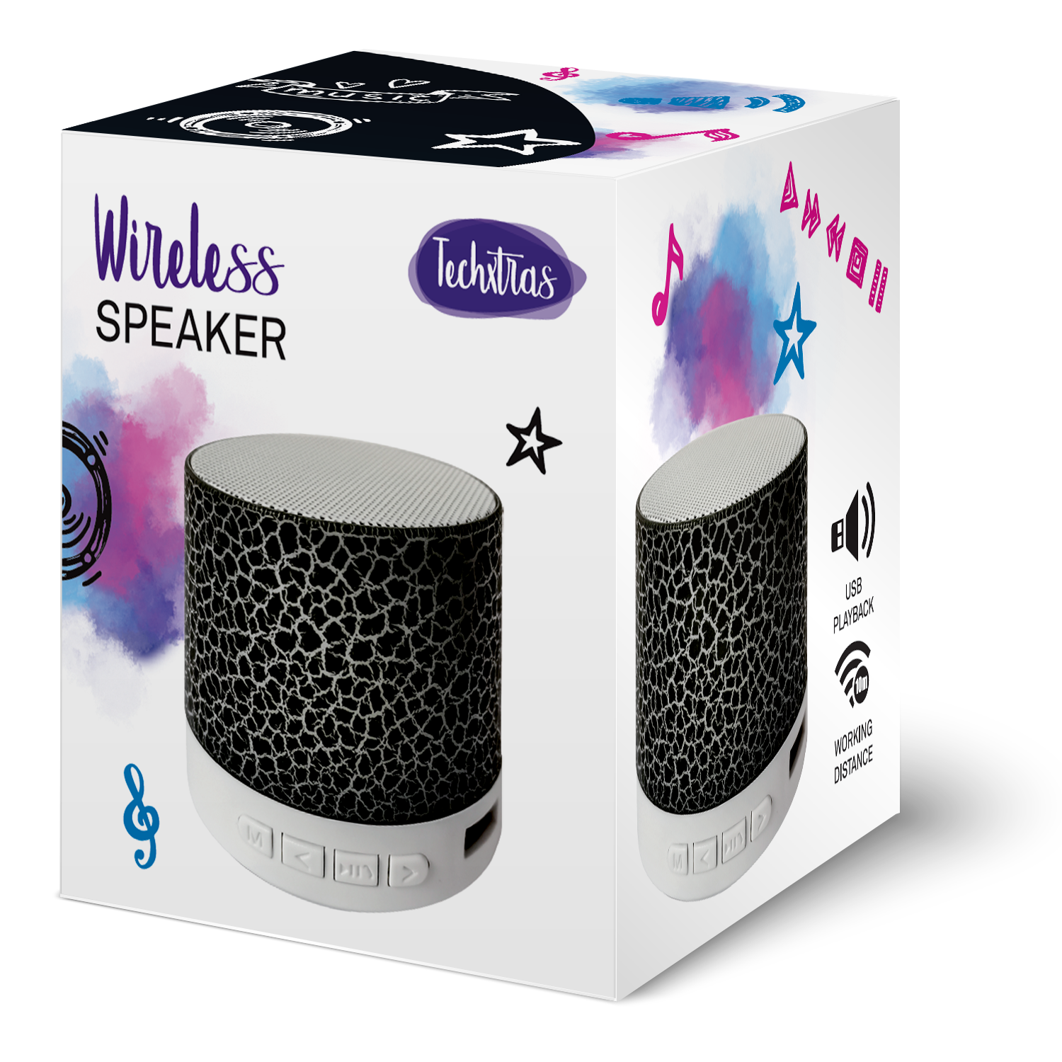 TechXtras Wireless Speaker - Black
