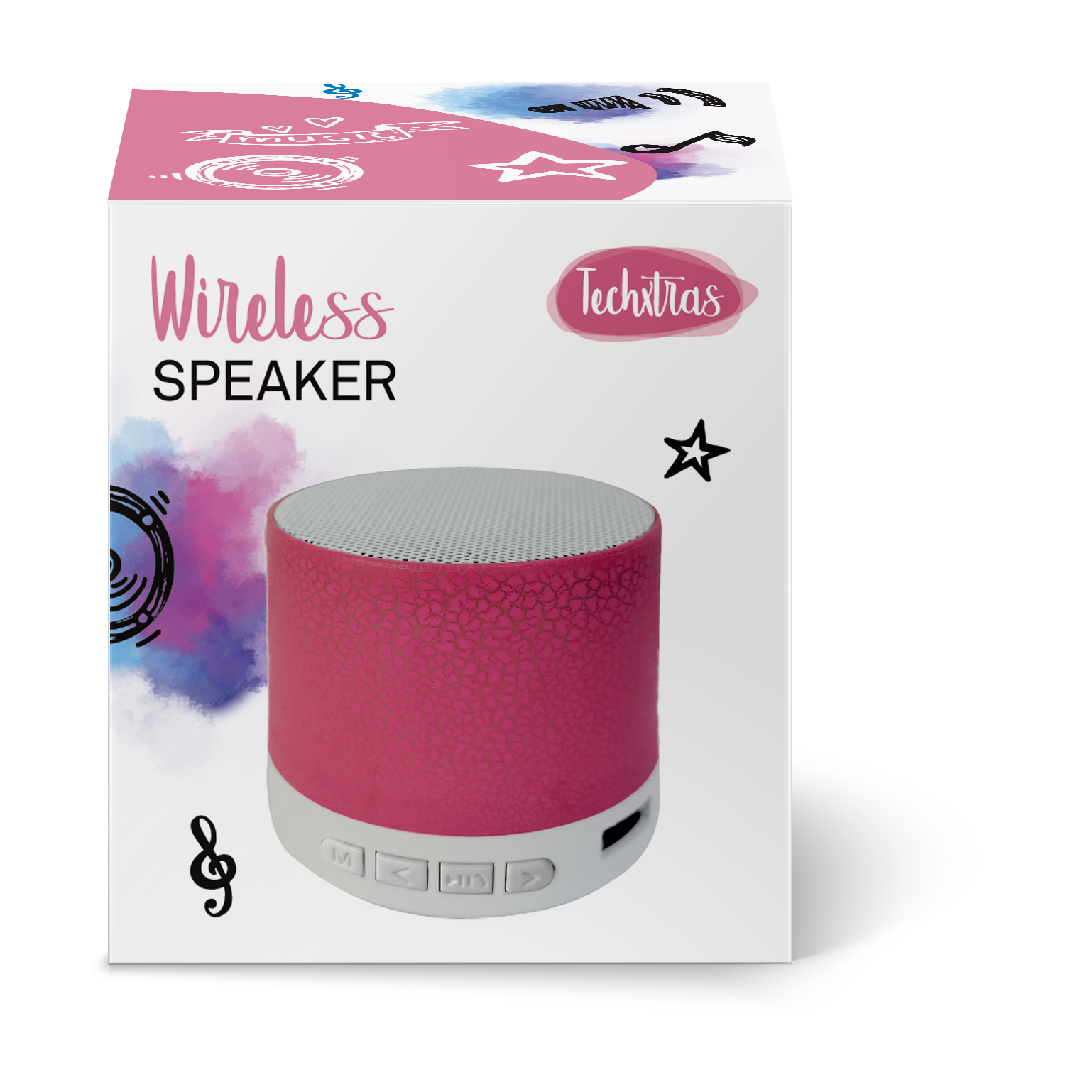TechXtras Wireless Speaker - Pink