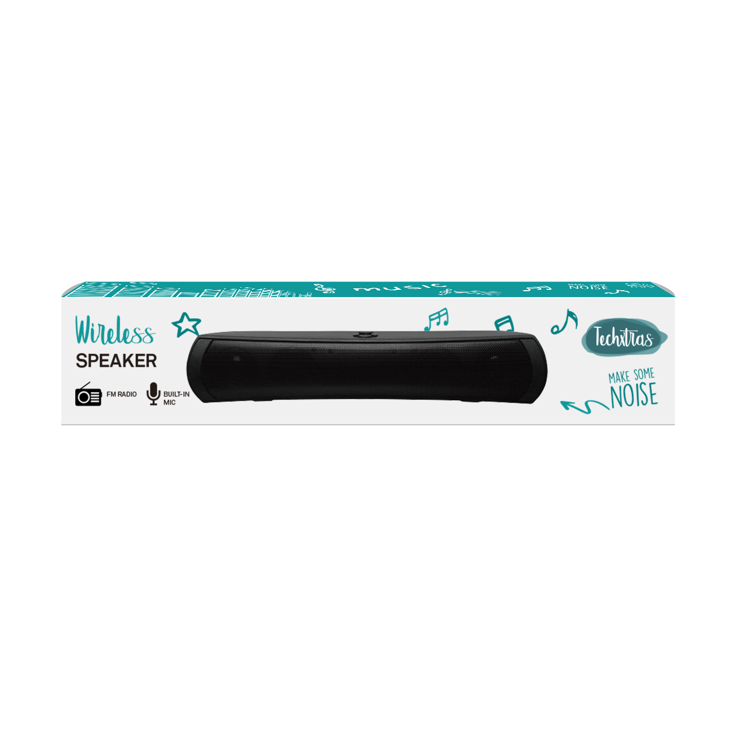TechXtras Wireless Speaker with FM Radio - Black