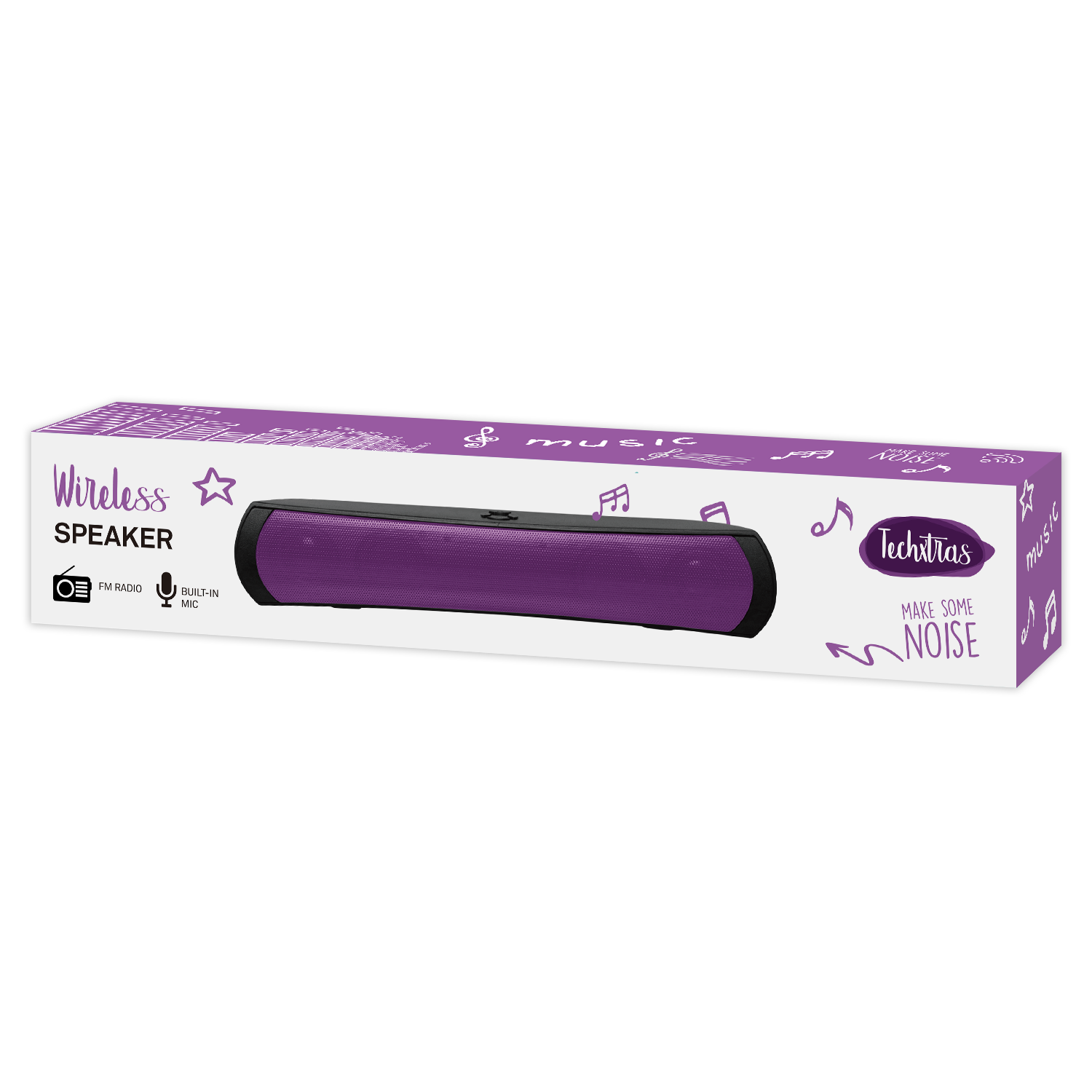 TechXtras Wireless Speaker with FM Radio - Purple