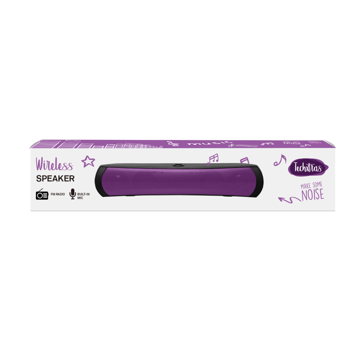 TechXtras Wireless Speaker with FM Radio - Purple