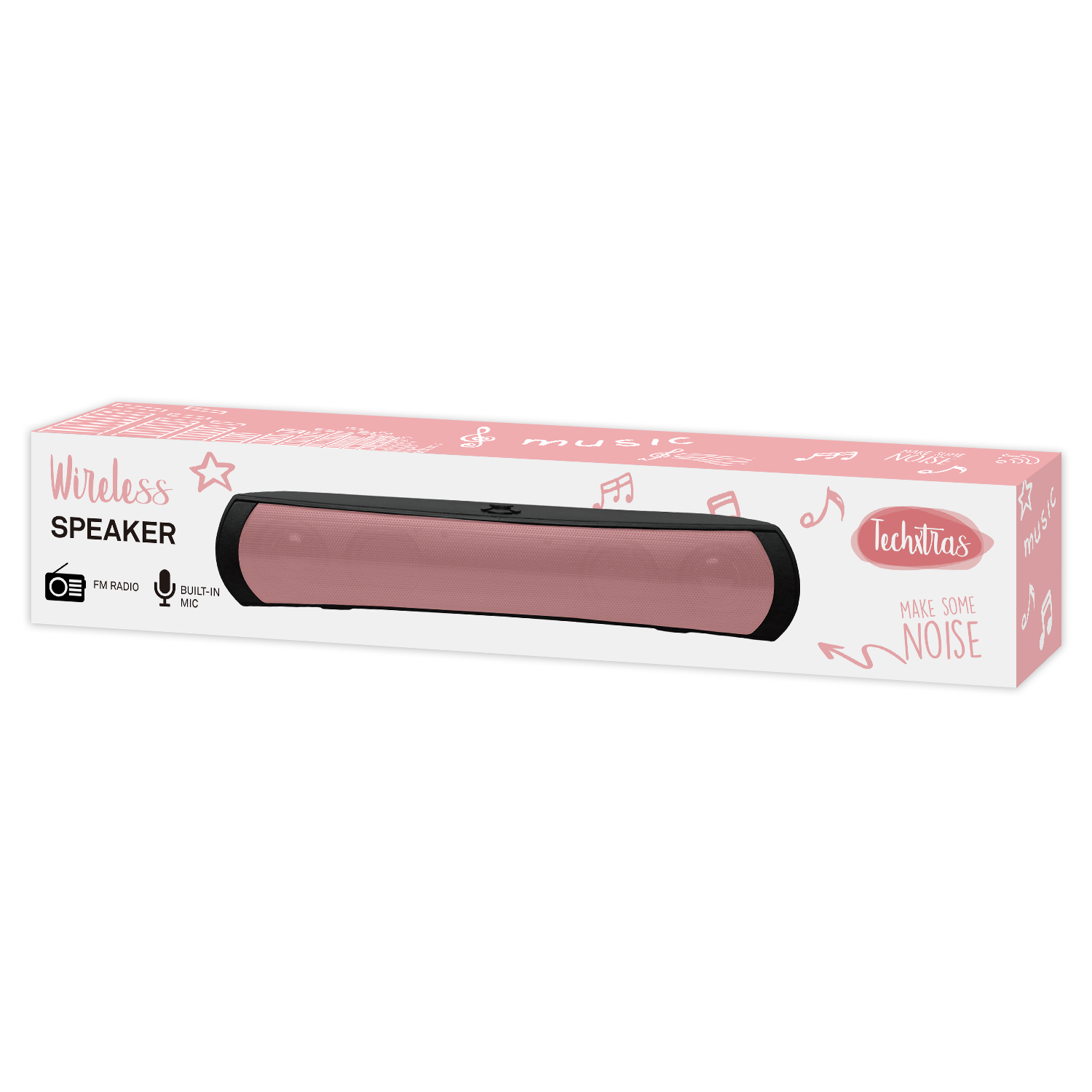 TechXtras Wireless Speaker with FM Radio - Rose Gold