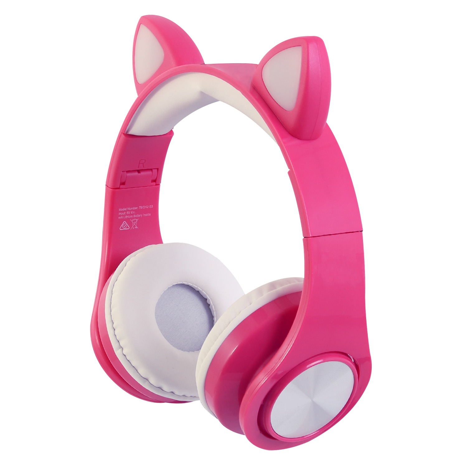 Pink headphones with cat ears top