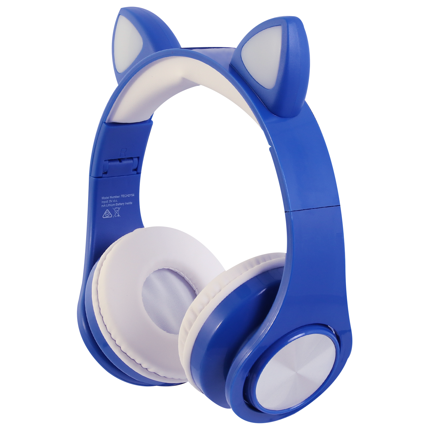 TechXtras Bluetooth Cat Ears Headphones Blue