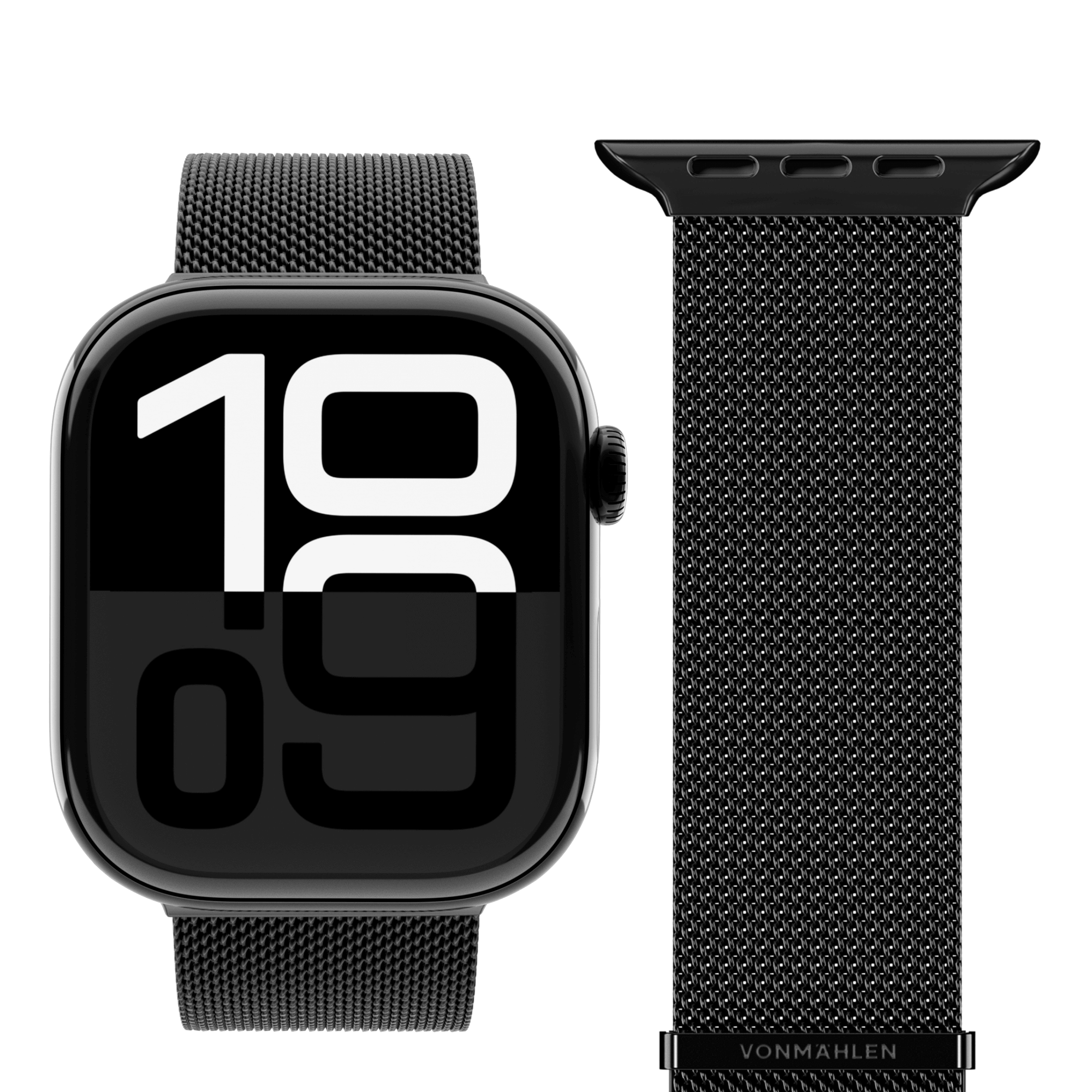 Vonmählen Watch Milanese Loop 2 Black - Case Size 1