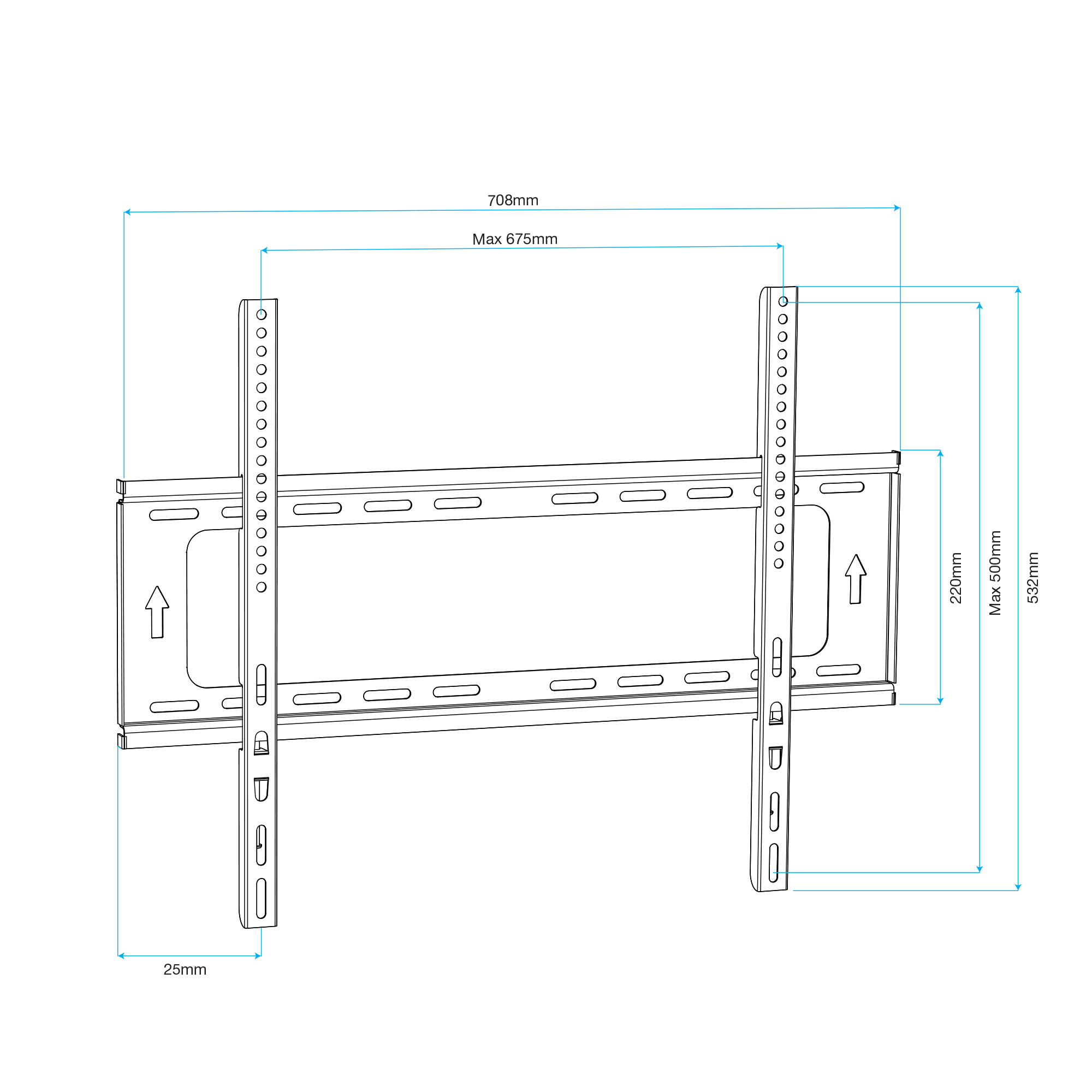 Crest Fixed TV Mount - 37" to 100"