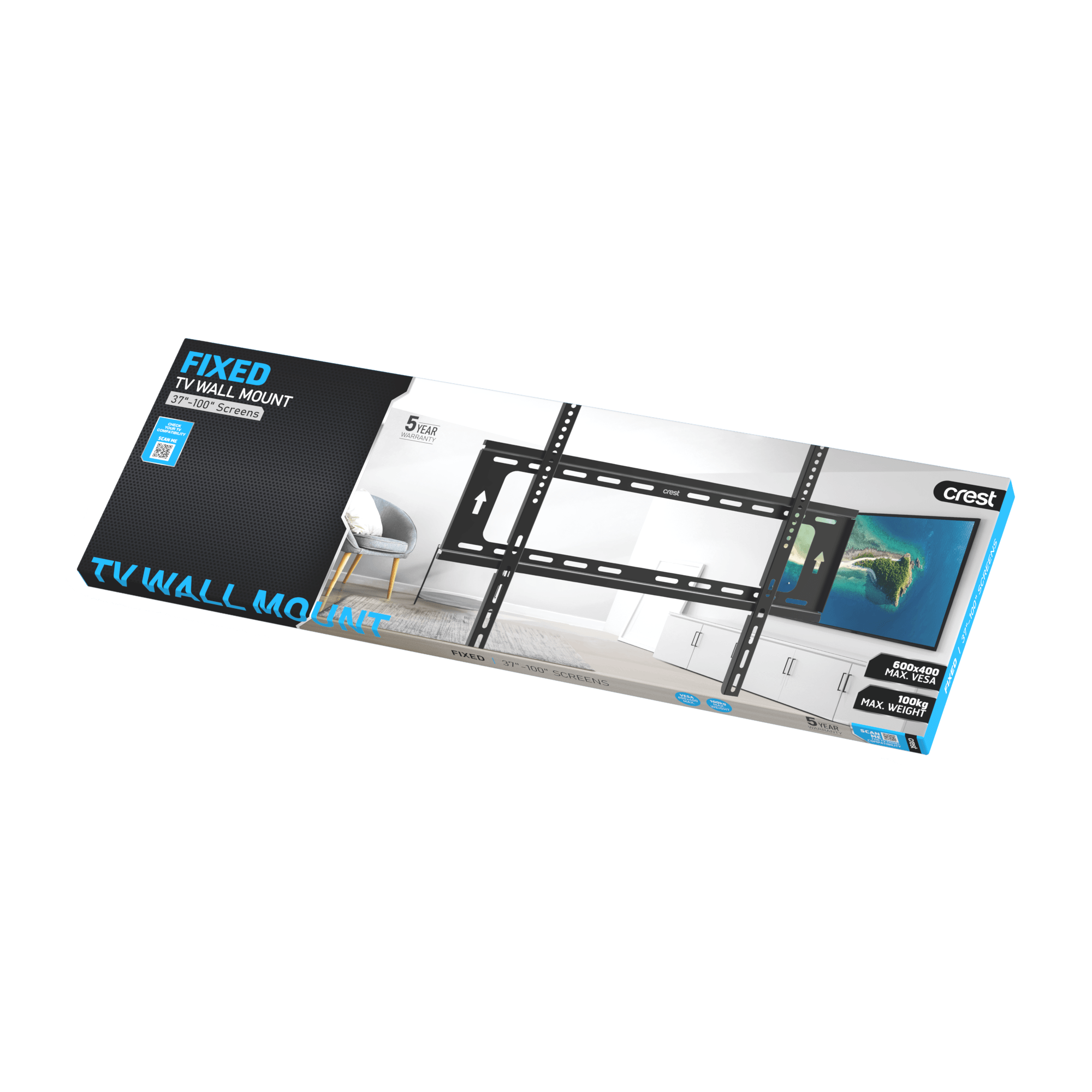 Crest Fixed TV Mount - 37" to 100"