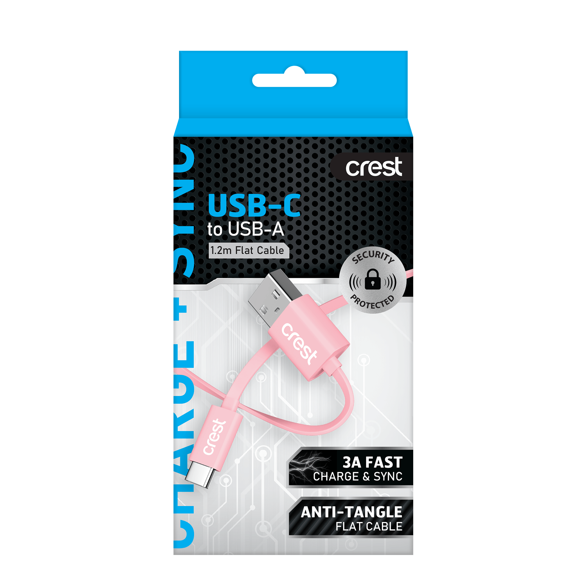 USB-C to USB-A Cable 1.2M - Pink