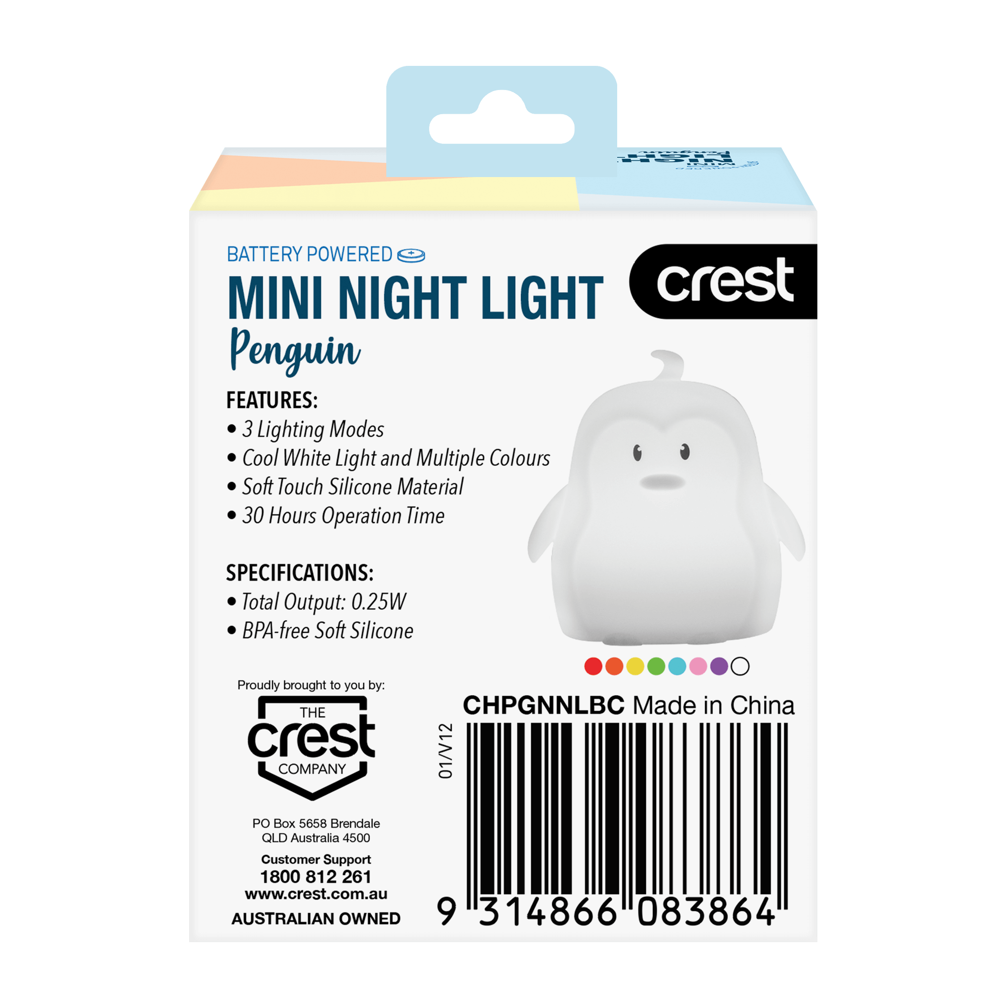 Mini Night Light Penguin