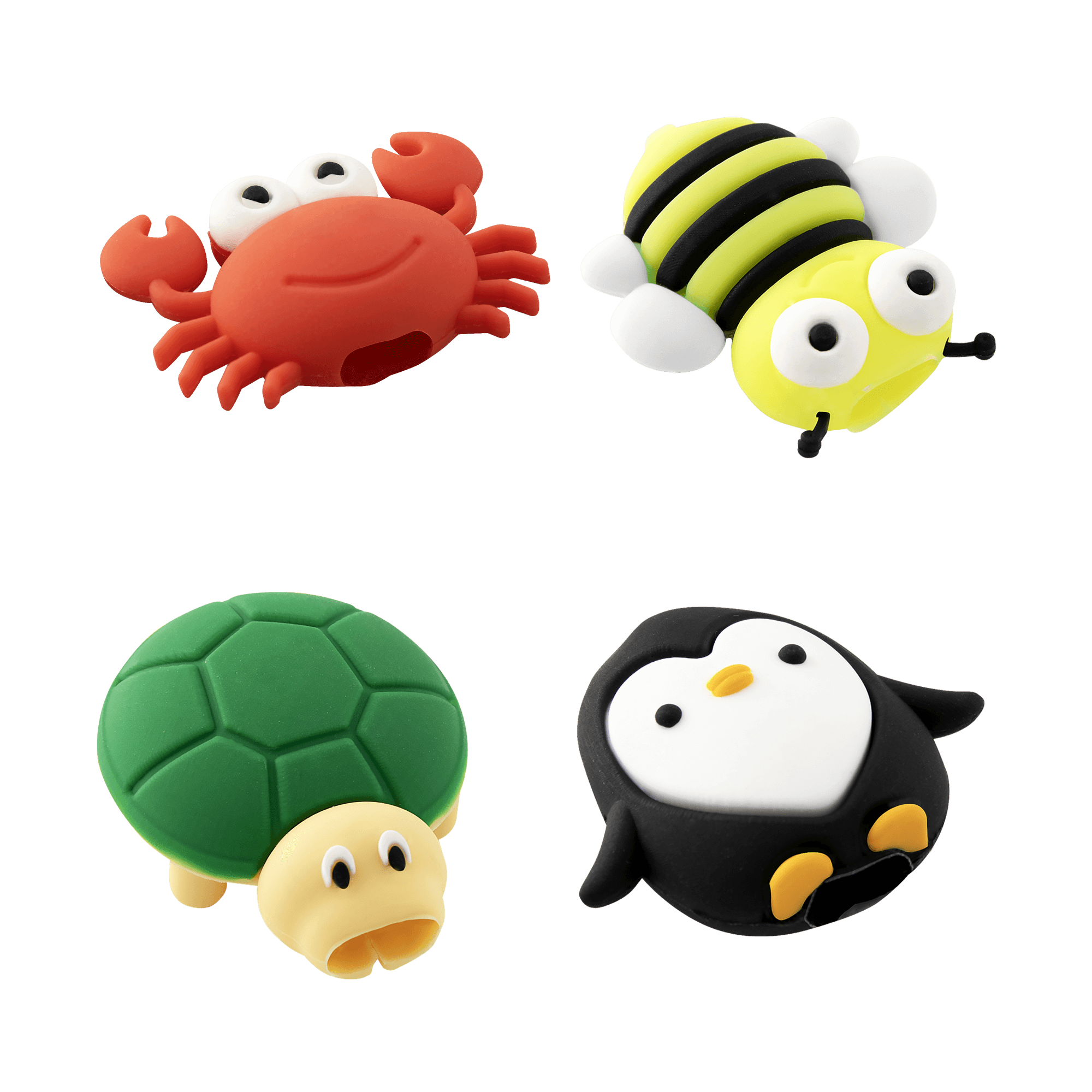 Cable Protectors Novelty Animals - Assorted 4 Pack