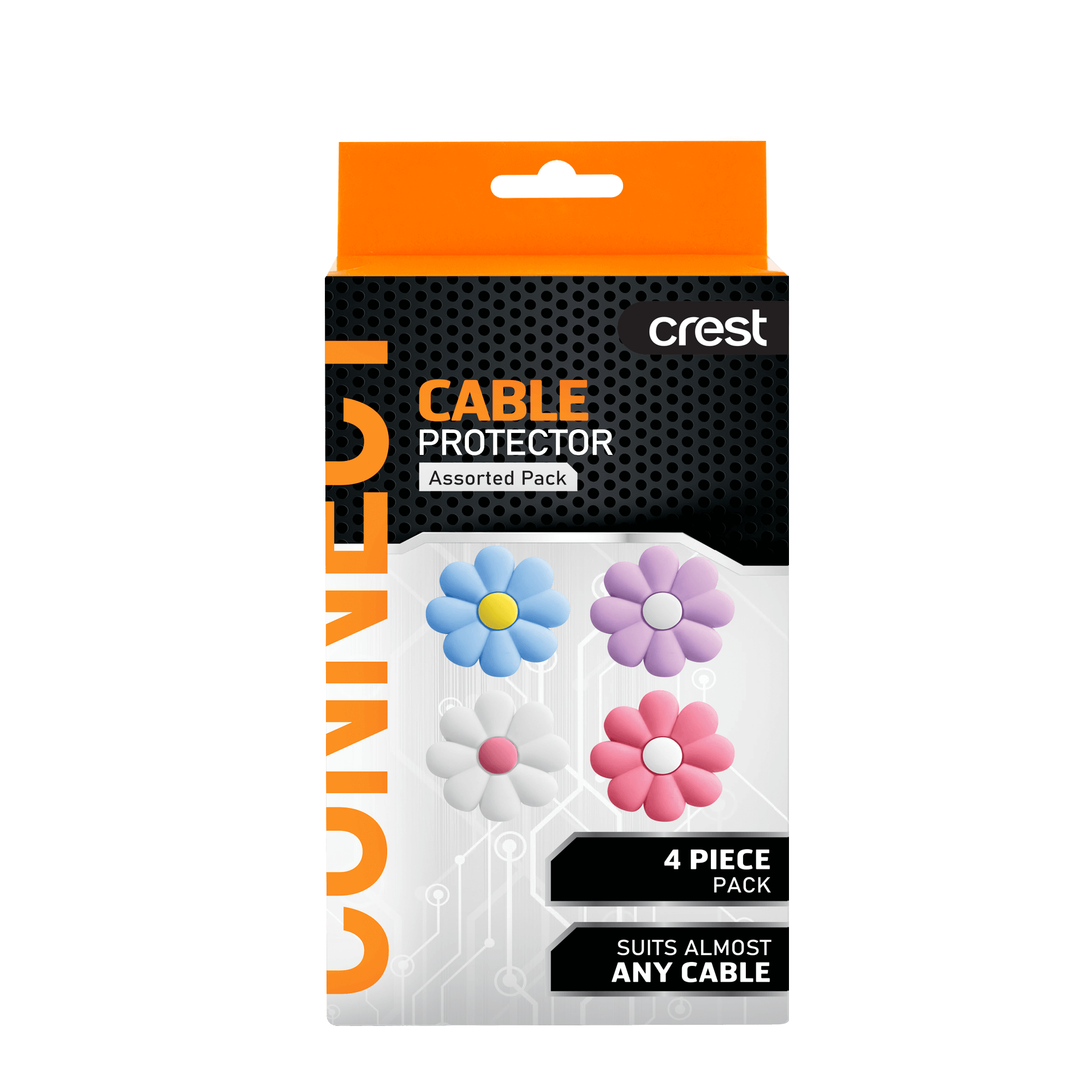 Cable Protectors Novelty Flowers - Assorted 4 Pack
