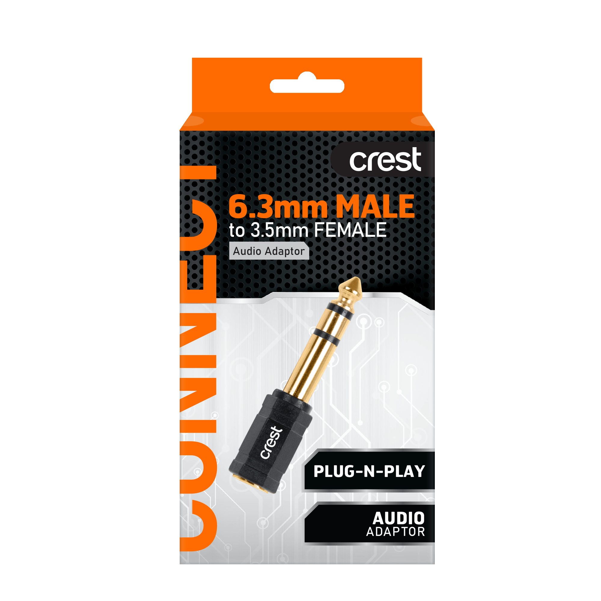 6.3mm Male to 3.5mm Female Socket Adaptor