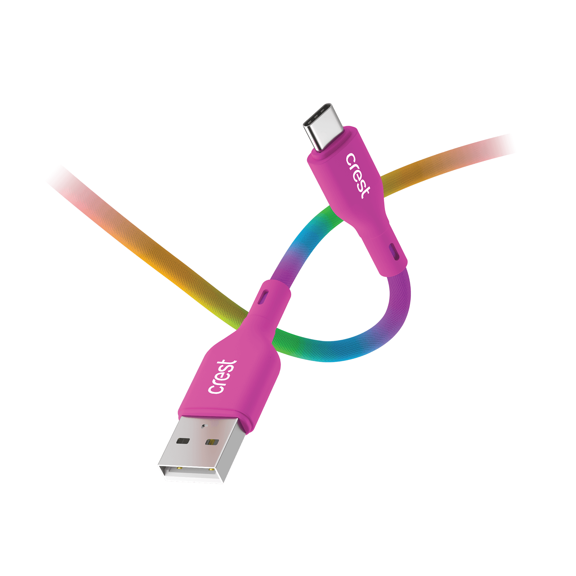 USB-C to USB-A Cable 1M - Rainbow