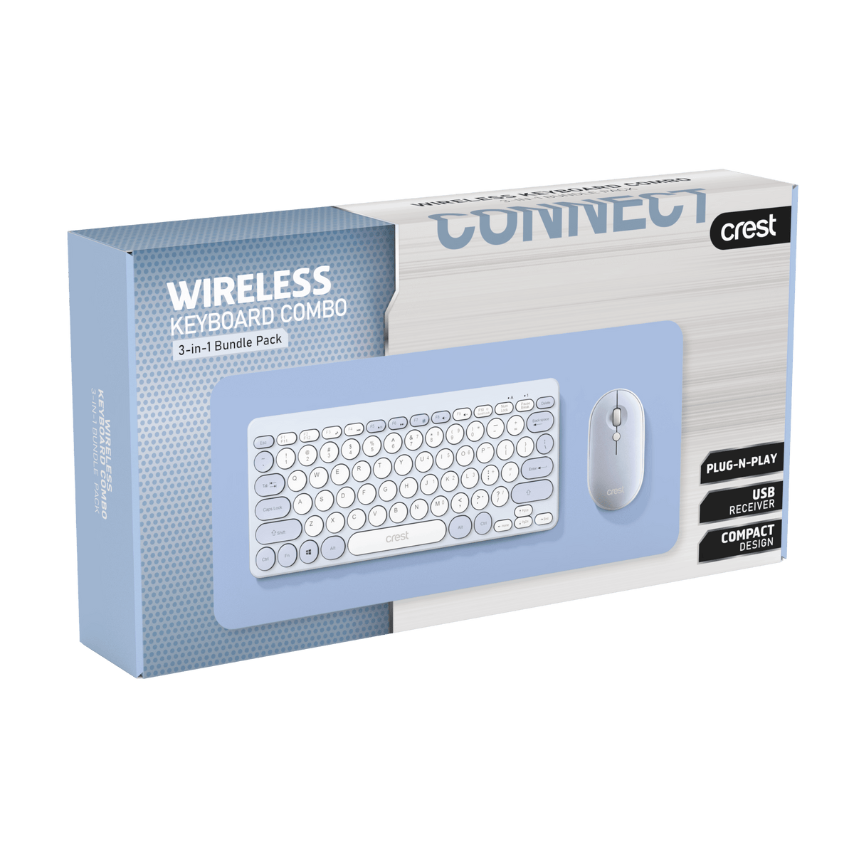 3 in 1 Wireless Keyboard Combo Blue