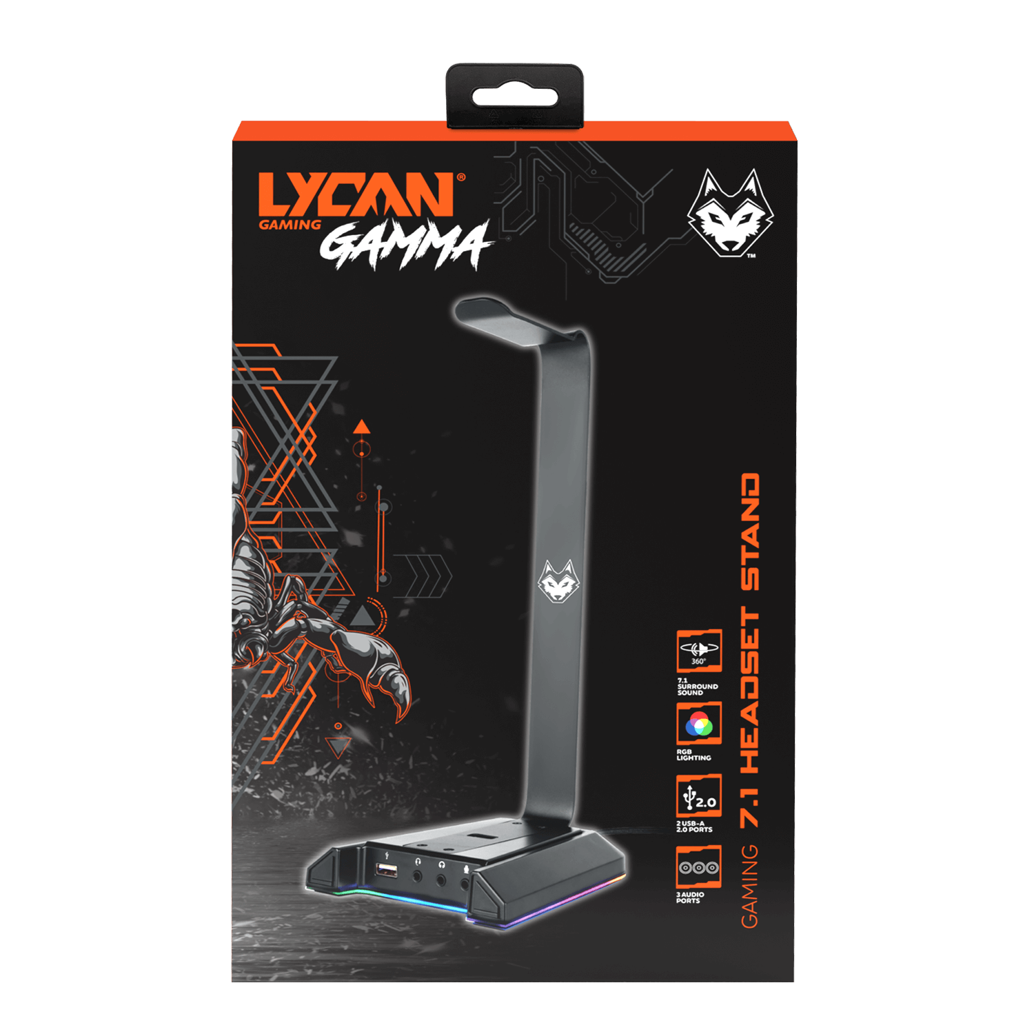 Gamma 7.1 Multimedia Headset Stand with RGB