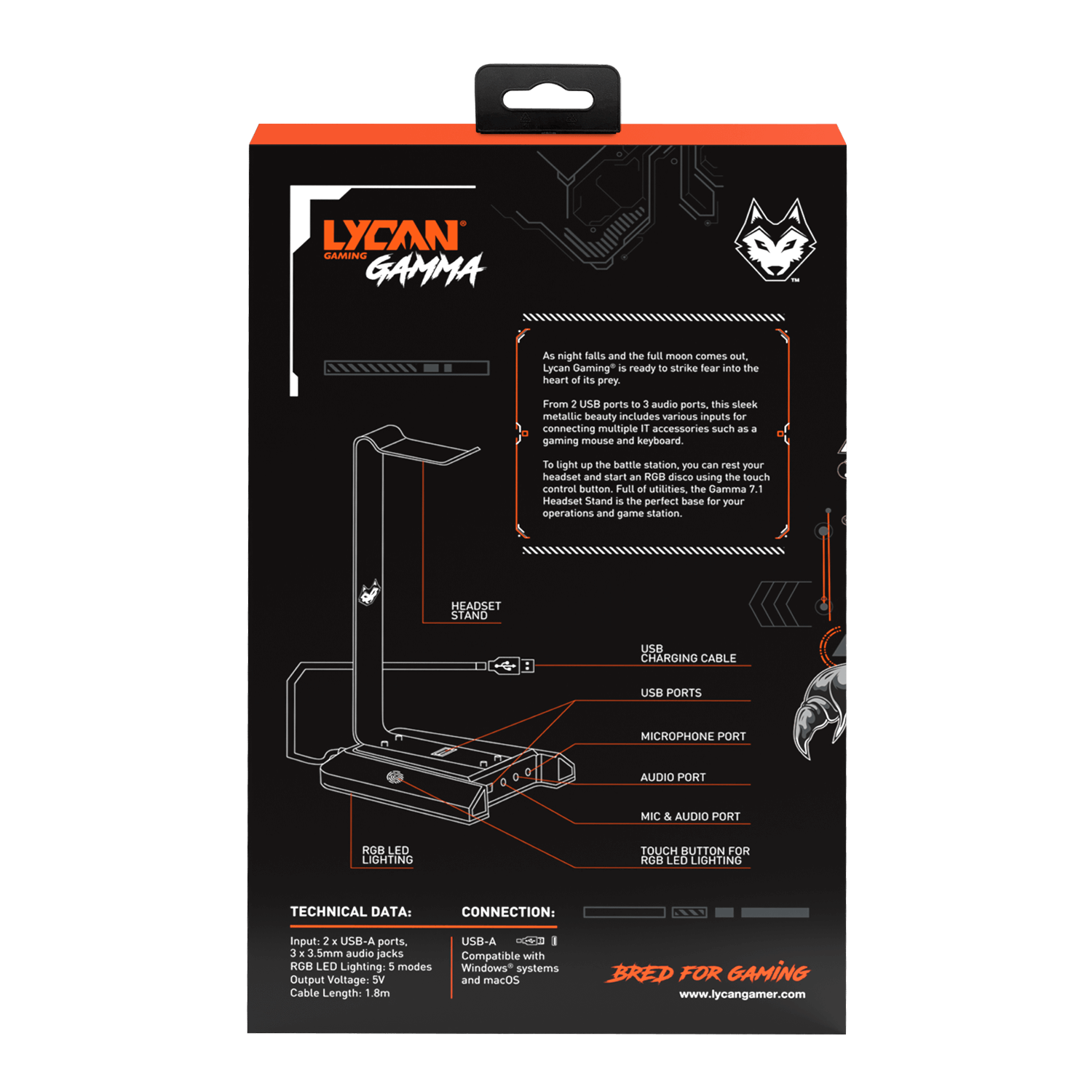 Gamma 7.1 Multimedia Headset Stand with RGB