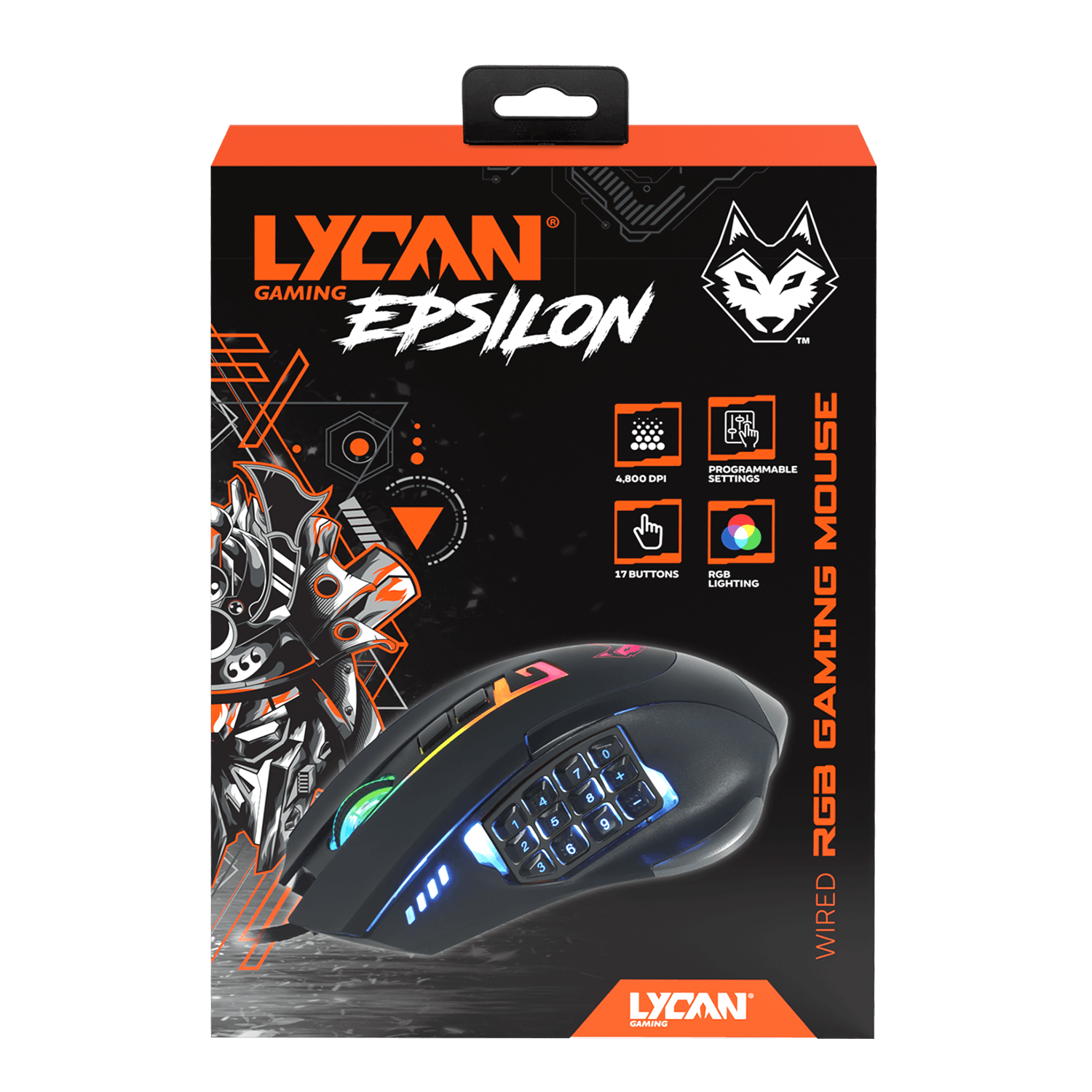 Epsilon Wired MMO Gaming Mouse with RGB